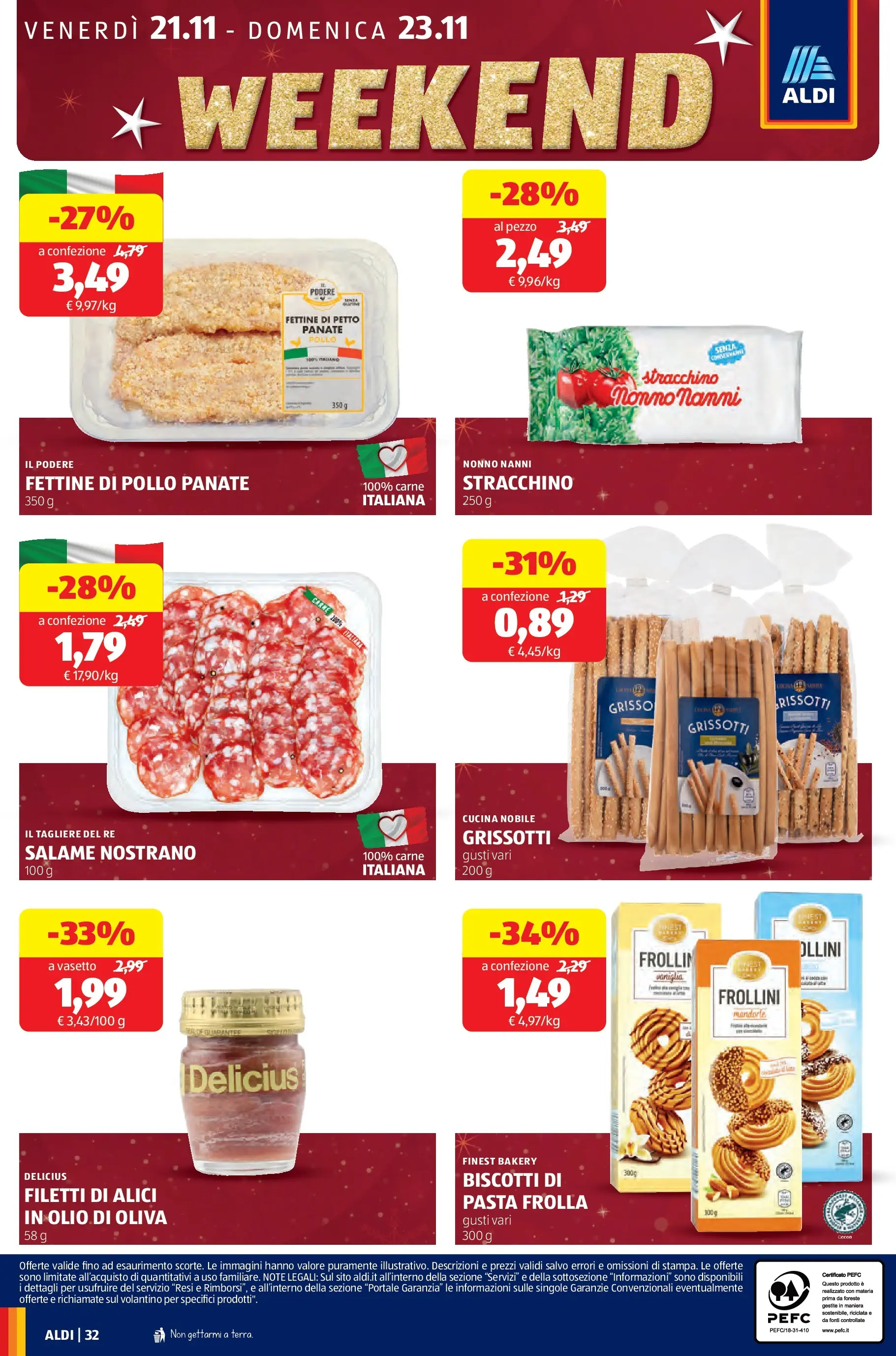 Nuovo Aldi - Black November dal 16/11/2025 > offerte anteprima 🛍️ | Pagina: 32 | Prodotti: Biscotti, Olio, Tagliere, Alici