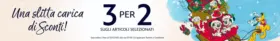 3 per 2 sugli articoli selezionati