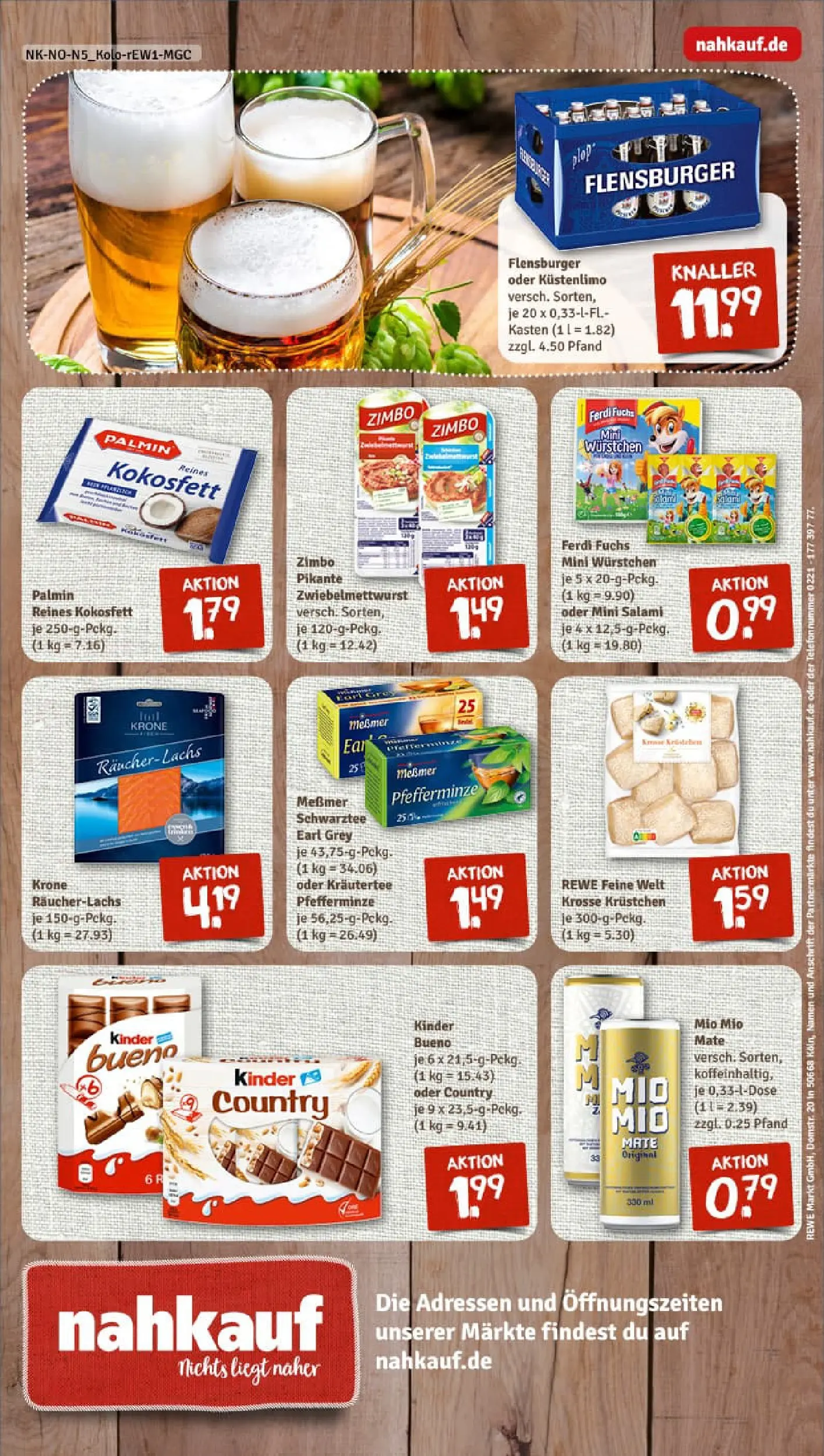 REWE Prospekt ab 17.11.2025 zum Blättern » Angebote | Seite: 12 | Produkte: Flensburger, Räucherlachs, Salami, Telefon