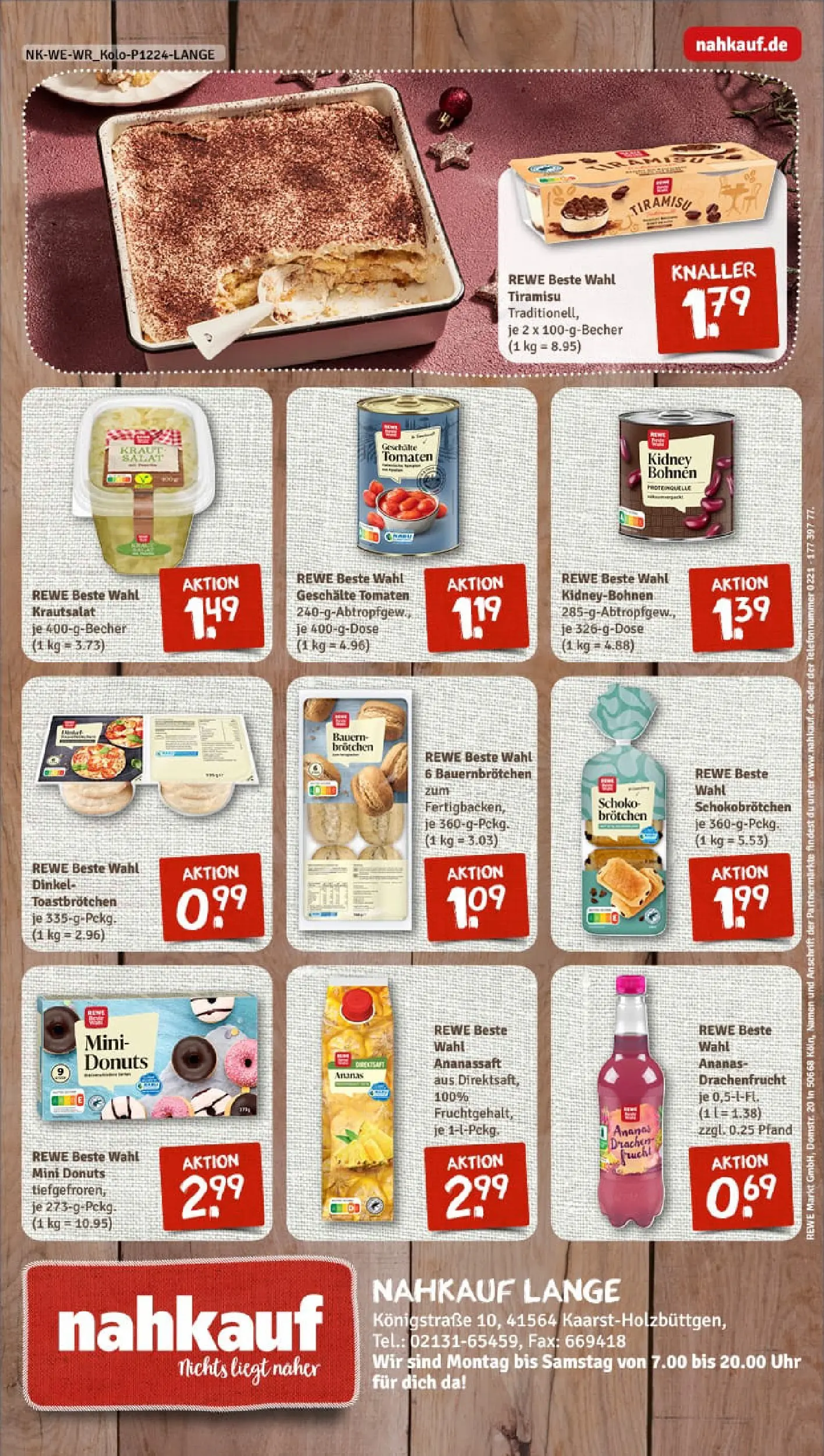 REWE Prospekt ab 17.11.2025 zum Blättern » Angebote | Seite: 8 | Produkte: Ananas, Donuts, Kraut, Uhr