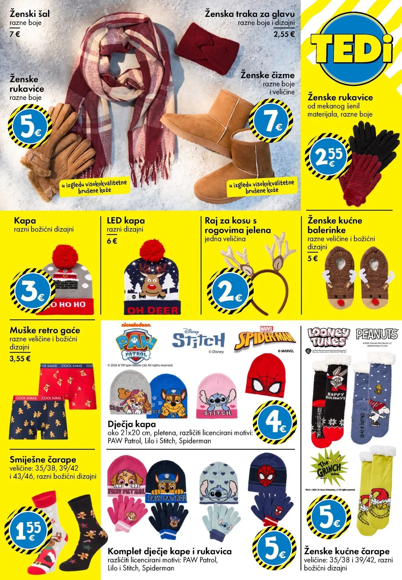 TEDi - TEDi katalog do 22.11.2025 novi od 12.11.2025 na listanje > letak digitalni | Stranica: 31 | Proizvodi: Balerinke, Čizme, Šal, Kapa