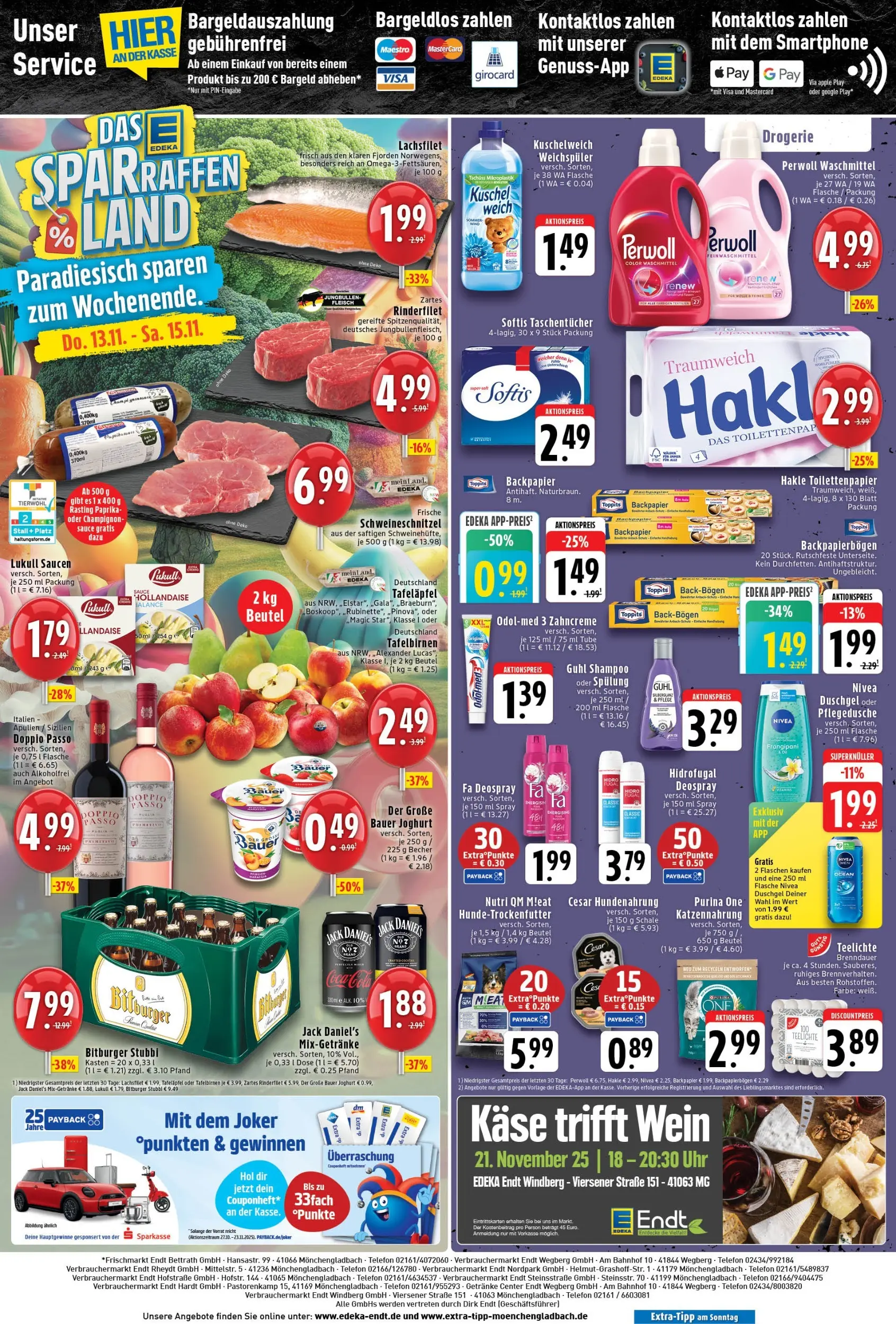 Edeka prospekt Wegberg	 (ab 10.11.2025) » Angebote Online | Seite: 8 | Produkte: Bitburger, Rinderfilet, Duschgel, Fleisch
