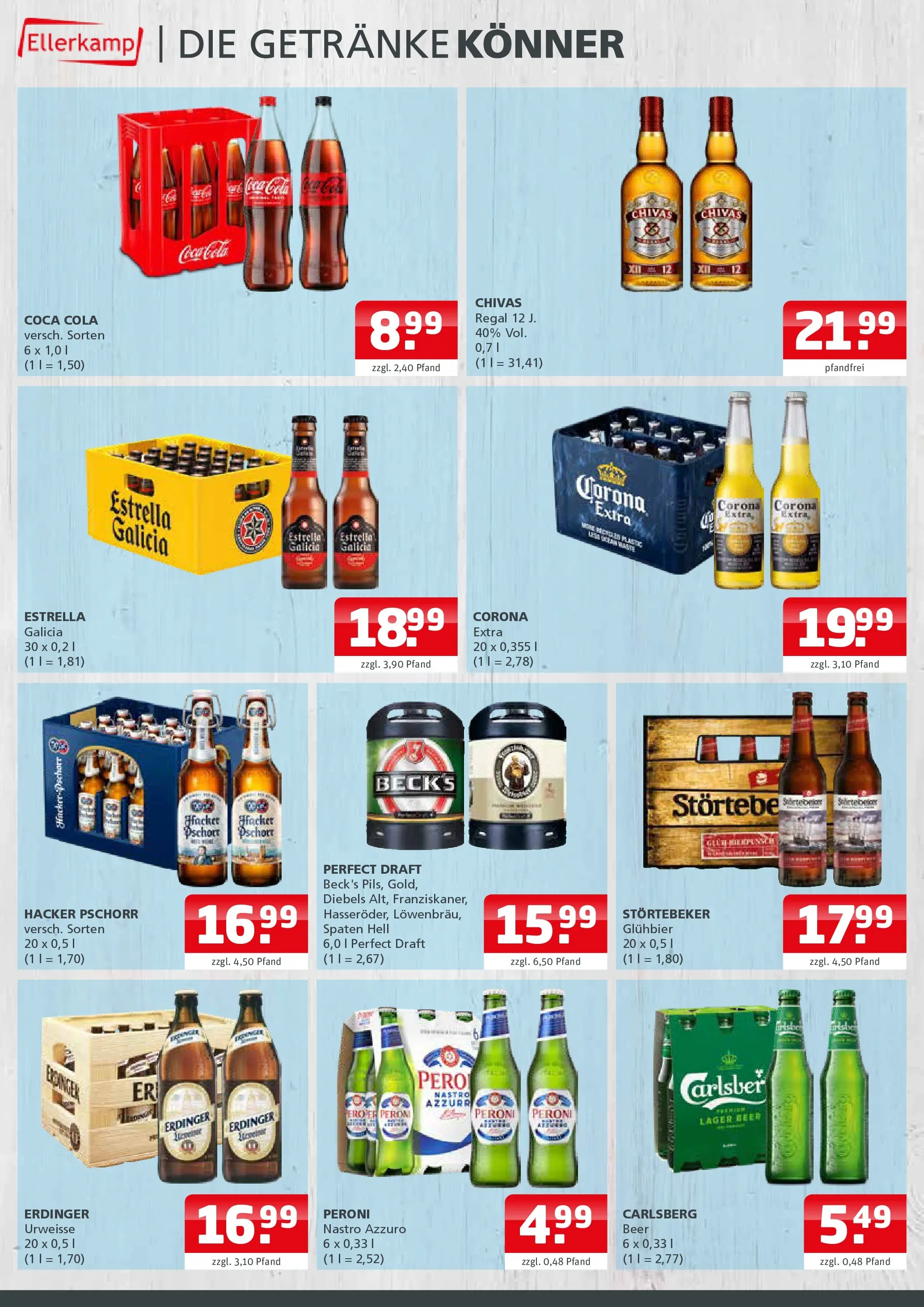 Entdecke - Getränke Ellerkamp: Getränkeangebote (ab 16.11.2025) zum Blättern | Seite: 2 | Produkte: Coca cola, Erdinger, Cola, Diebels
