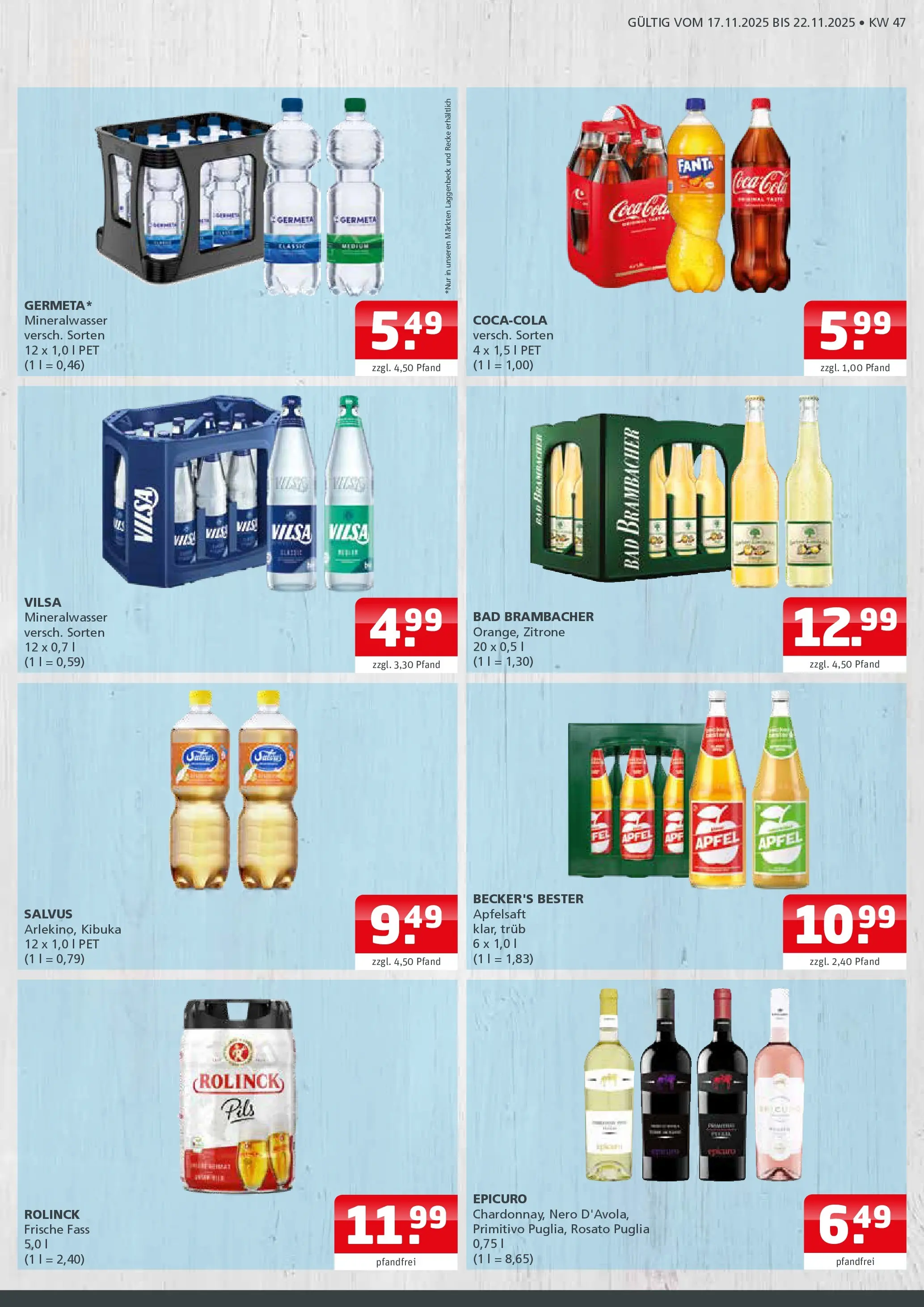 Entdecke - Getränke Ellerkamp: Getränkeangebote (ab 16.11.2025) zum Blättern | Seite: 3 | Produkte: Coca cola, Cola, Äpfel, Mineralwasser