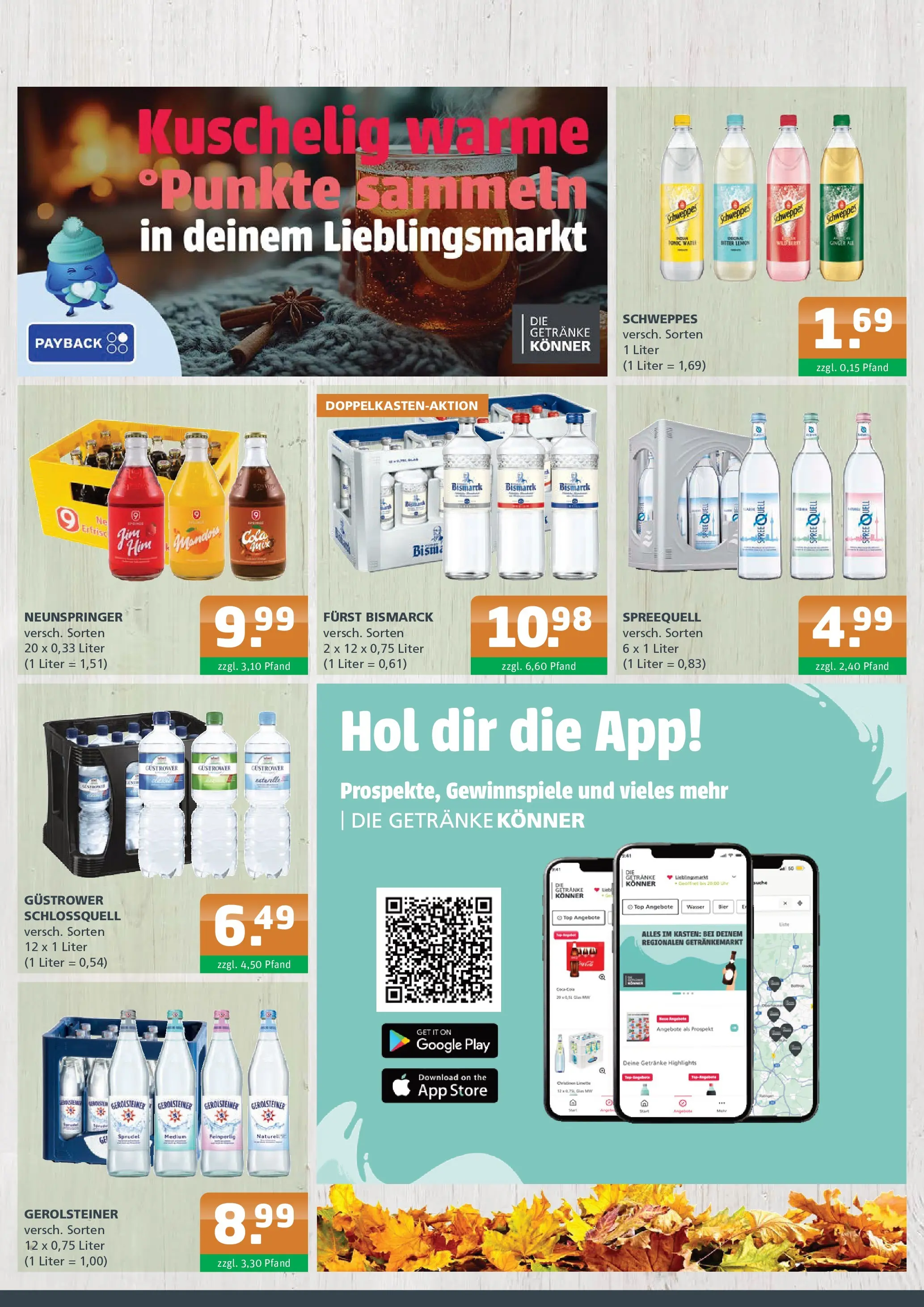 Entdecke - Getränke A-Z: Getränkeangebote (ab 16.11.2025) zum Blättern | Seite: 3 | Produkte: Top, Bier, Schweppes, Gerolsteiner