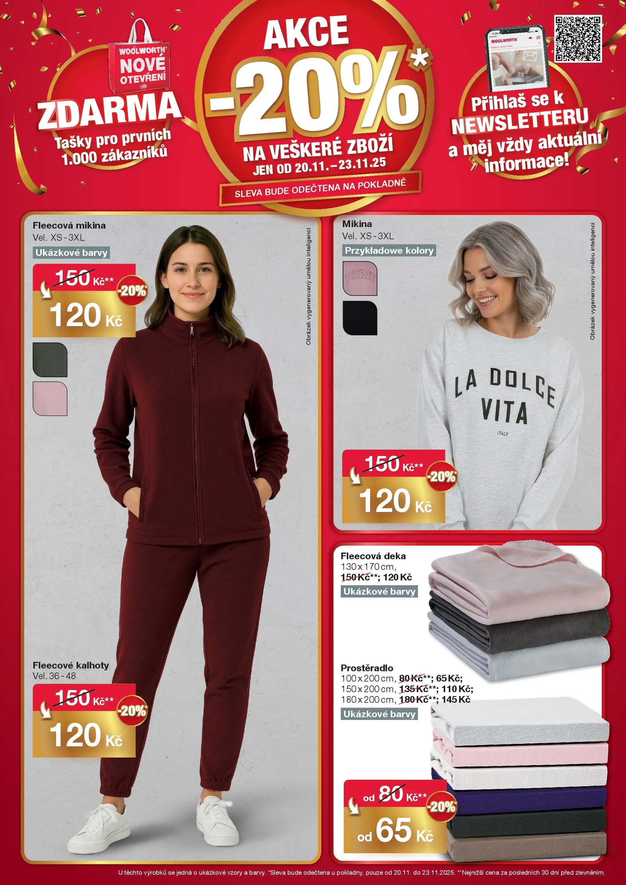 Woolworth leták - Kladno od 20.11.2025 - akční nabídka | Strana: 3 | Produkty: Tašky, Deka, Barvy, Fleecová deka
