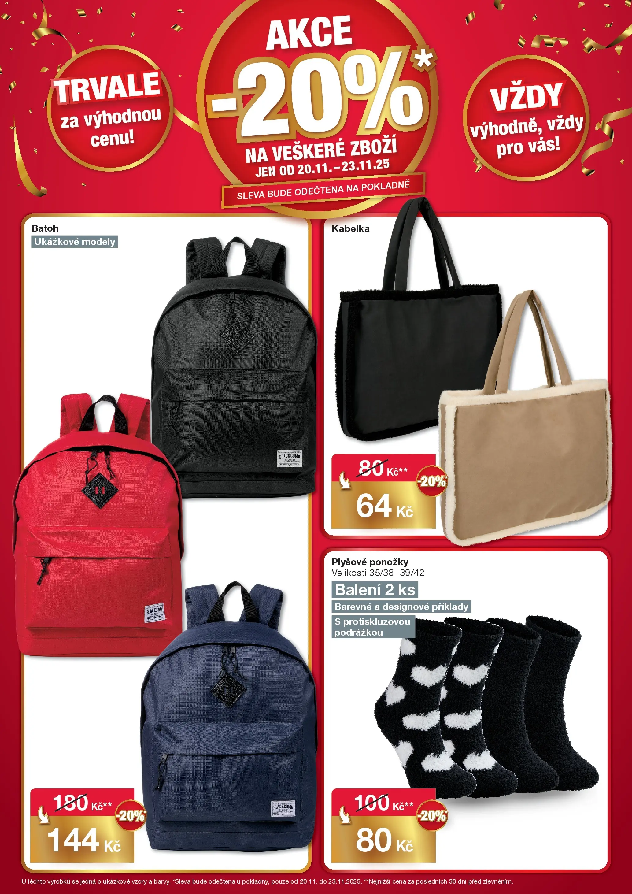 Woolworth leták - Kladno od 20.11.2025 - akční nabídka | Strana: 4 | Produkty: Ponožky, Kabelka, Batoh, Modely