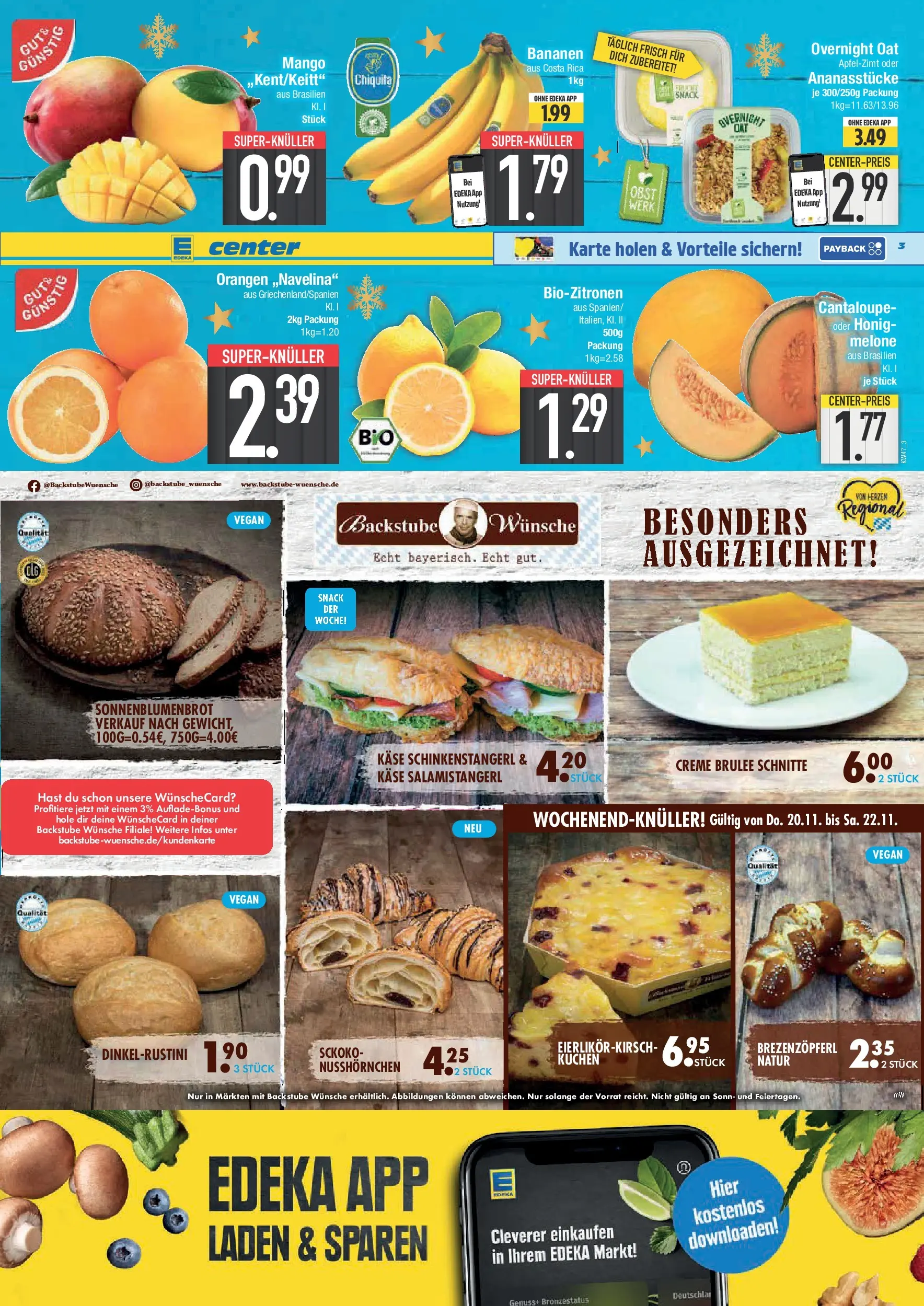 Edeka prospekt Bad Reichenhall	 (ab 17.11.2025) » Angebote Online | Seite: 3 | Produkte: Creme brulee, Obst, Melone, Kuchen
