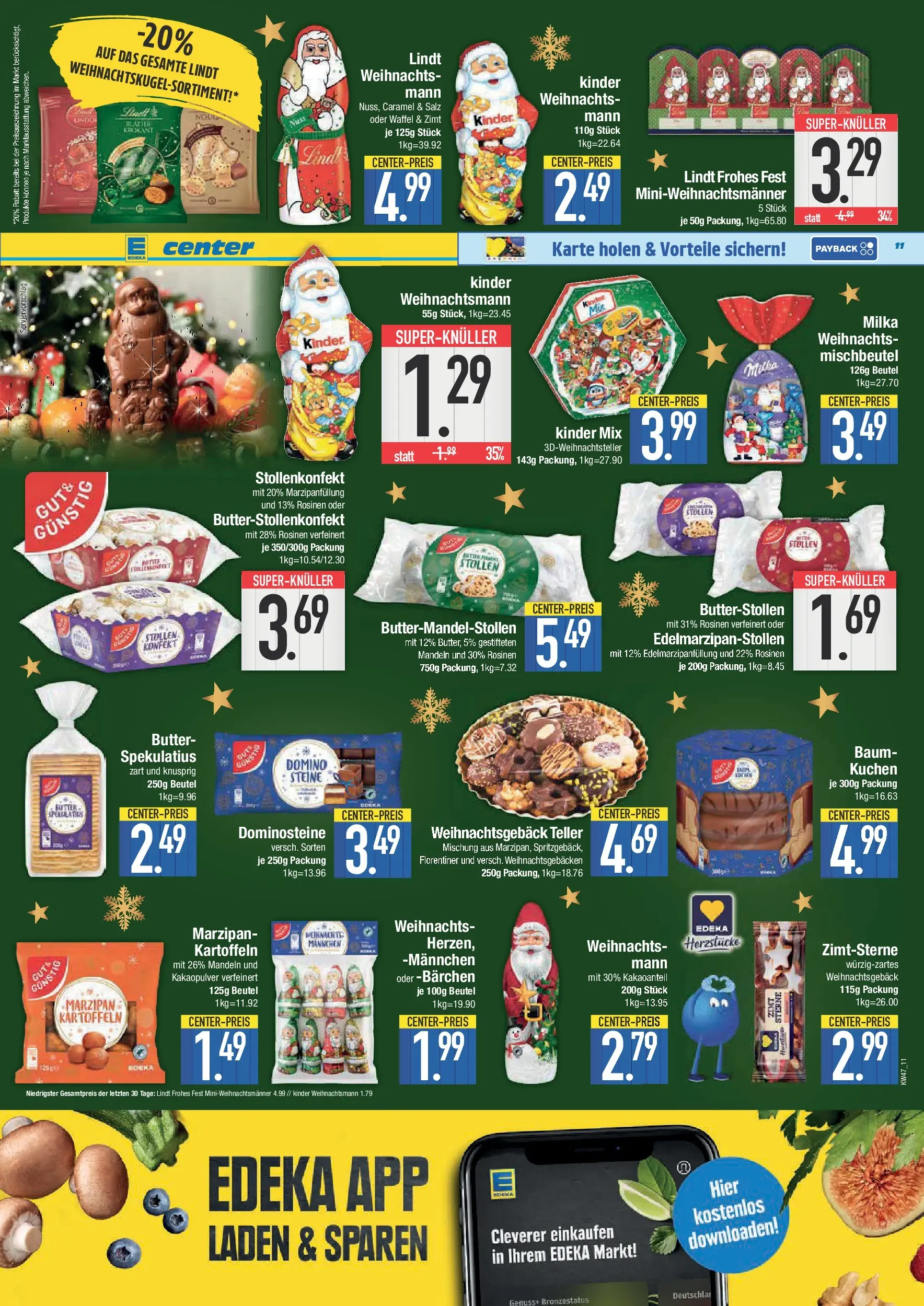 Edeka prospekt Hengersberg	 (ab 17.11.2025) » Angebote Online | Seite: 11 | Produkte: Milka, Kartoffeln, Lindt, Kuchen