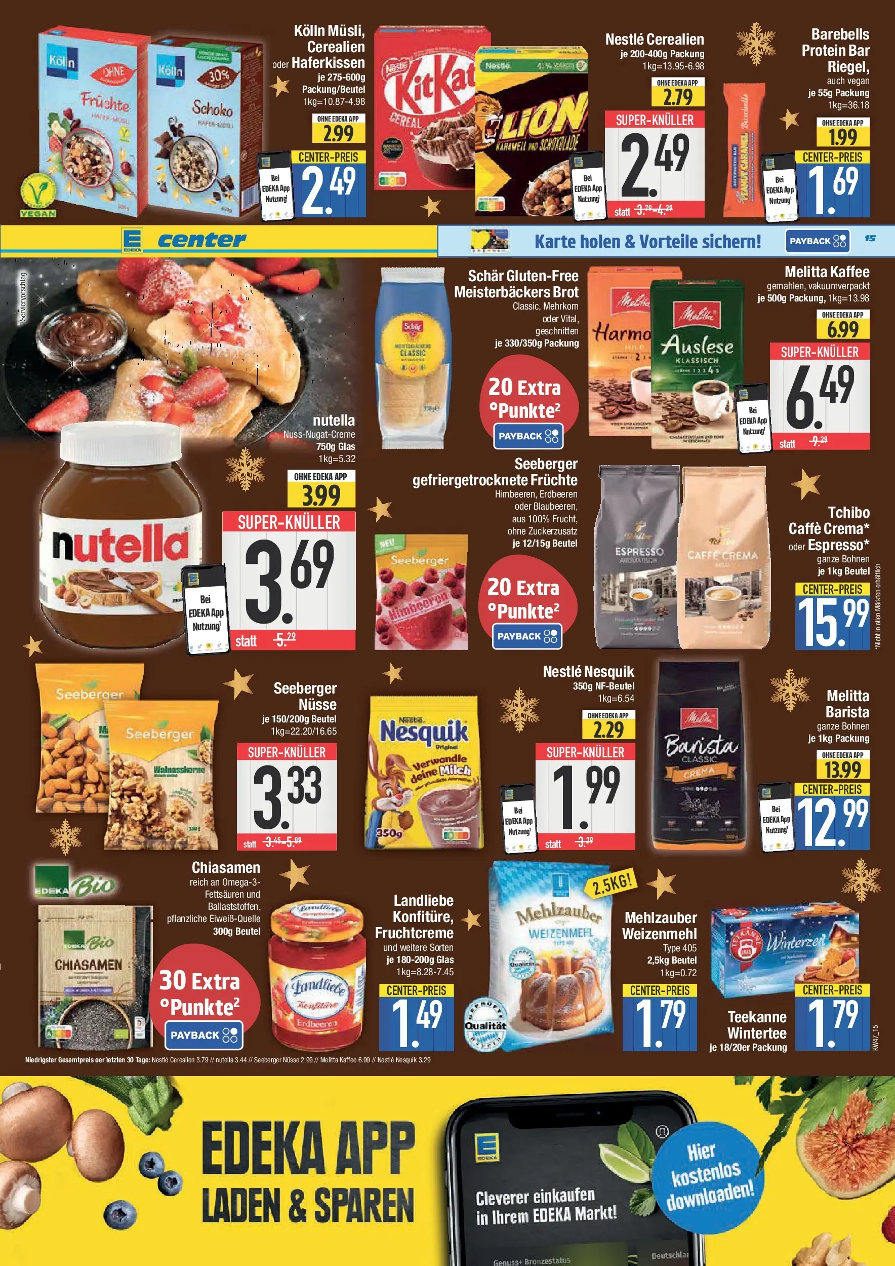 Edeka prospekt Hengersberg	 (ab 17.11.2025) » Angebote Online | Seite: 15 | Produkte: Kolln, Schokolade, Erdbeeren, Nüsse