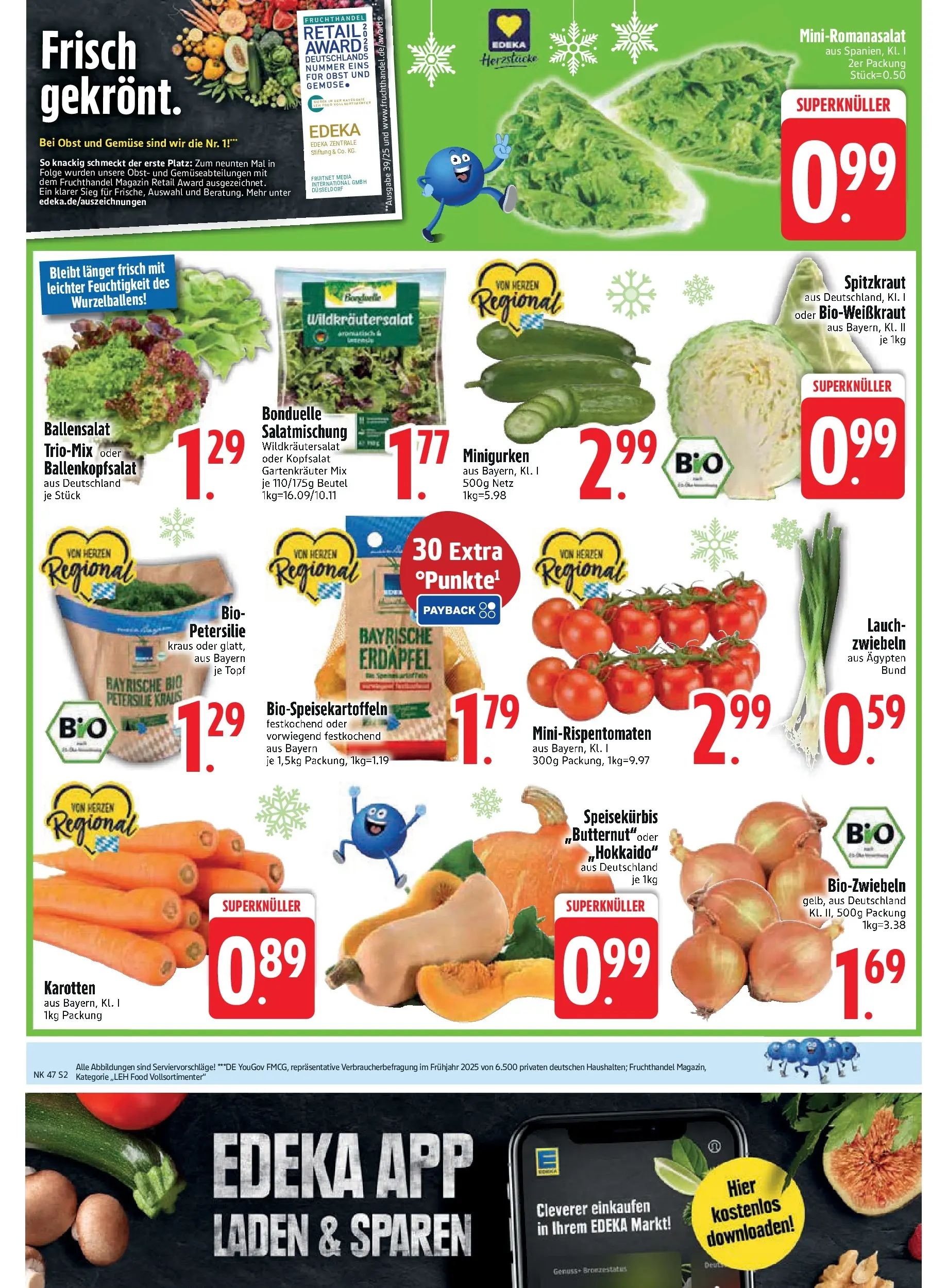 Edeka prospekt Rötz	 (ab 16.11.2025) » Angebote Online | Seite: 2 | Produkte: Zwiebeln, Gemüse, Obst, Petersilie