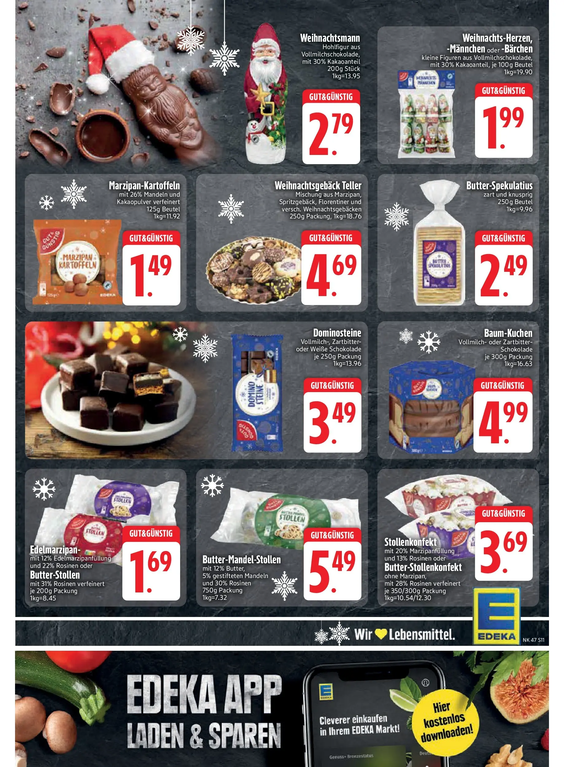 Edeka prospekt Rötz	 (ab 16.11.2025) » Angebote Online | Seite: 11 | Produkte: Schokolade, Mandeln, Rosinen, Kartoffeln