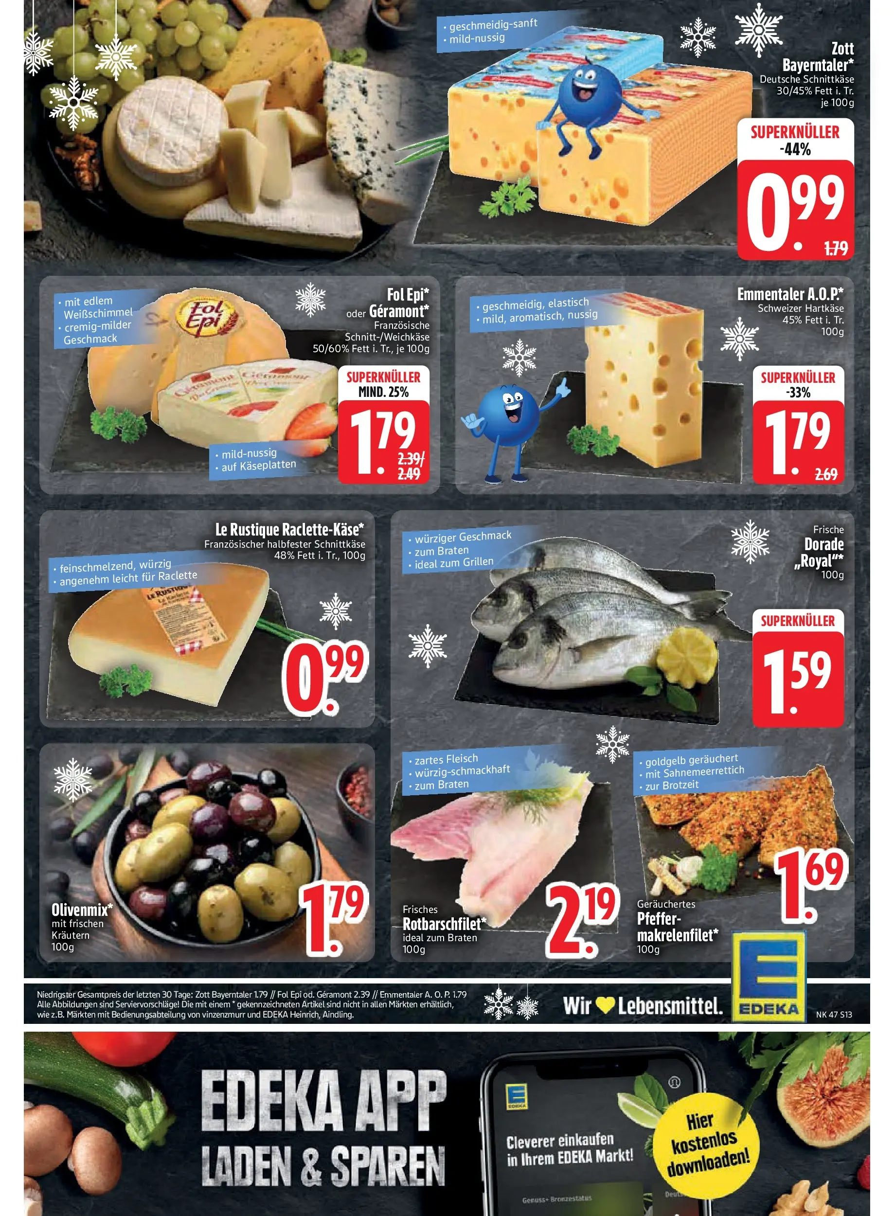 Edeka prospekt Rötz	 (ab 16.11.2025) » Angebote Online | Seite: 13 | Produkte: Dorade, Pfeffer, Raclette, Fleisch
