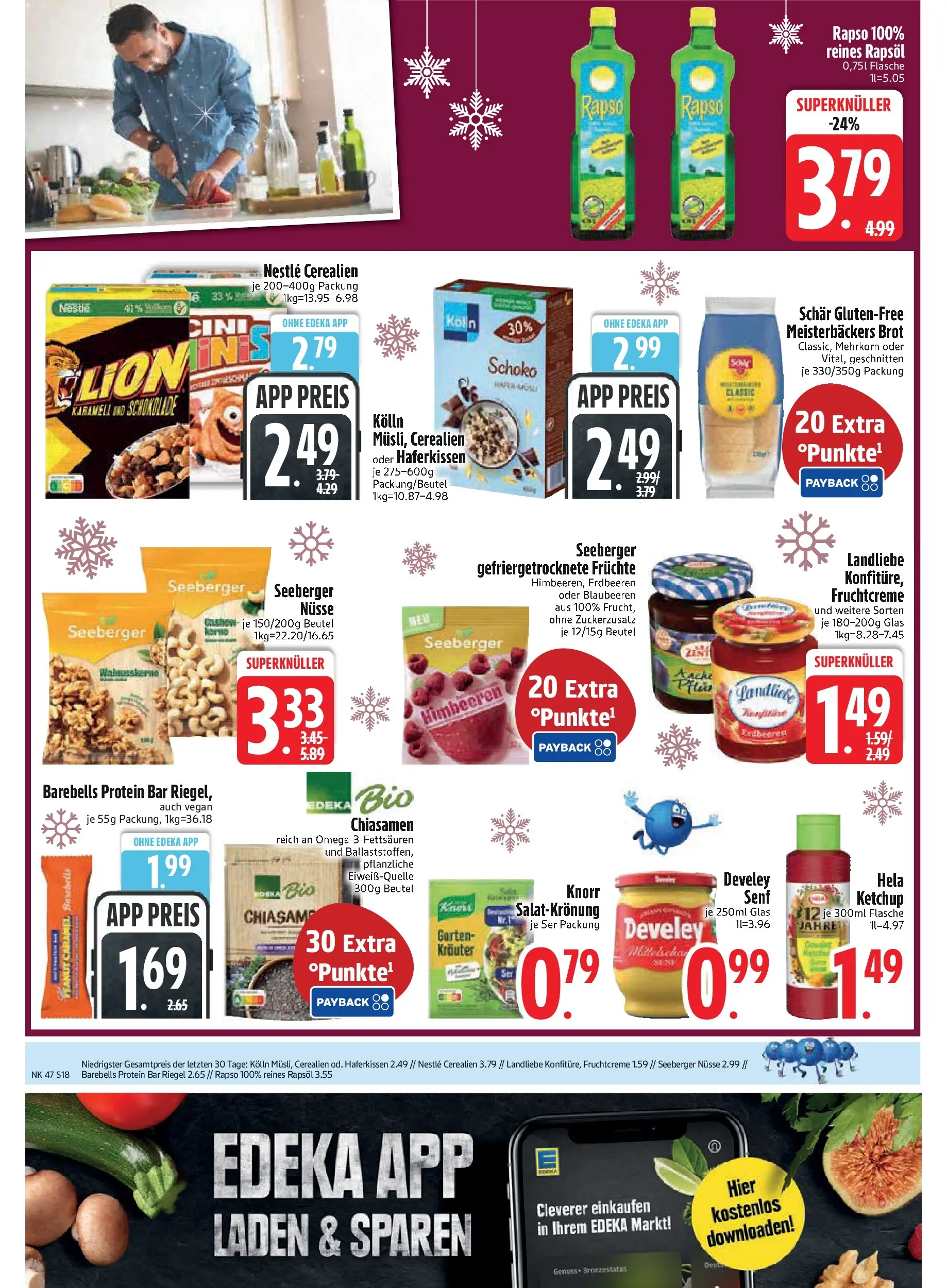 Edeka prospekt Rötz	 (ab 16.11.2025) » Angebote Online | Seite: 18 | Produkte: Himbeeren, Rapsöl, Knorr, Erdbeeren