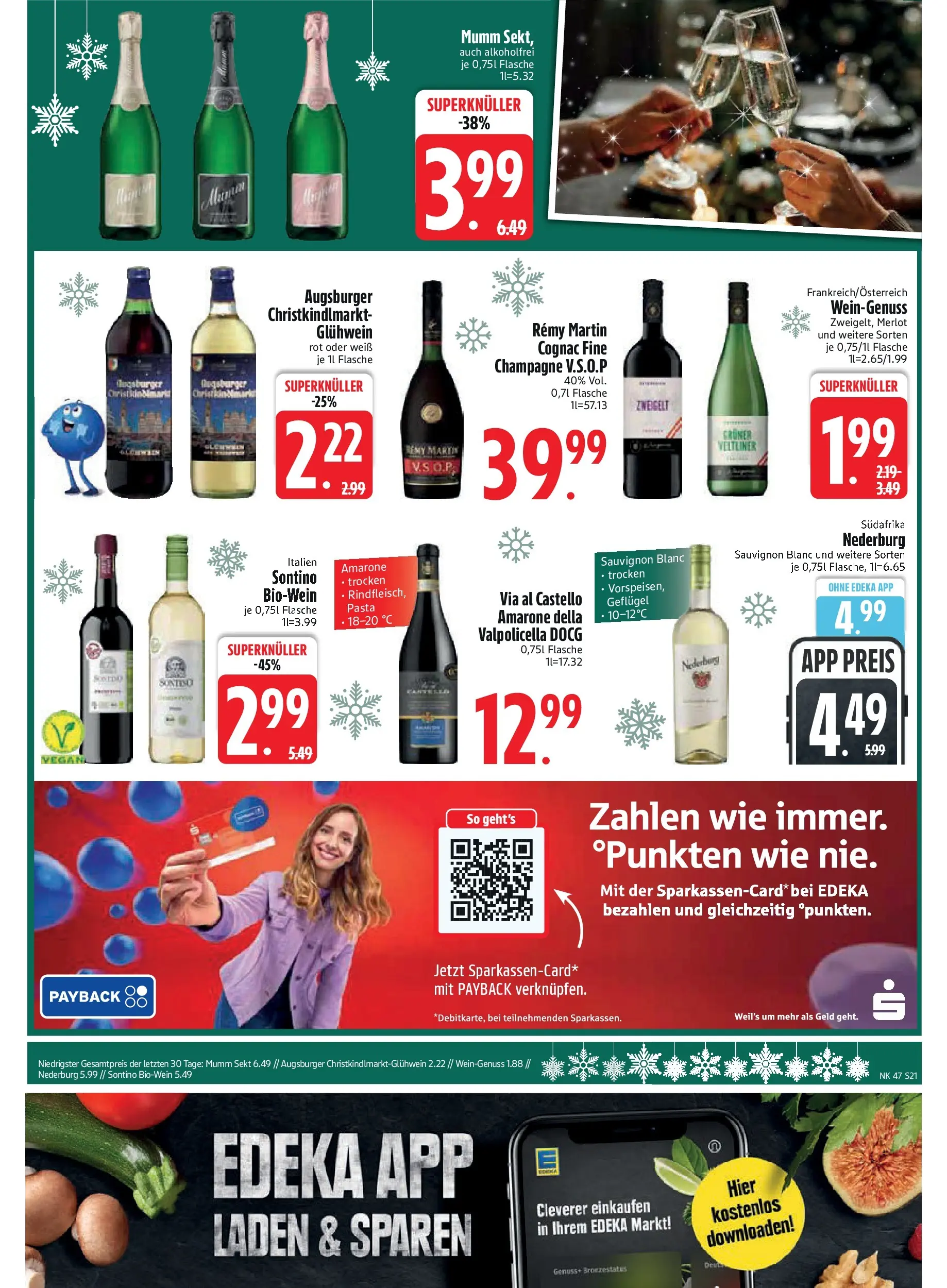 Edeka prospekt Rötz	 (ab 16.11.2025) » Angebote Online | Seite: 21 | Produkte: Mumm sekt, Sekt, Merlot, Pasta