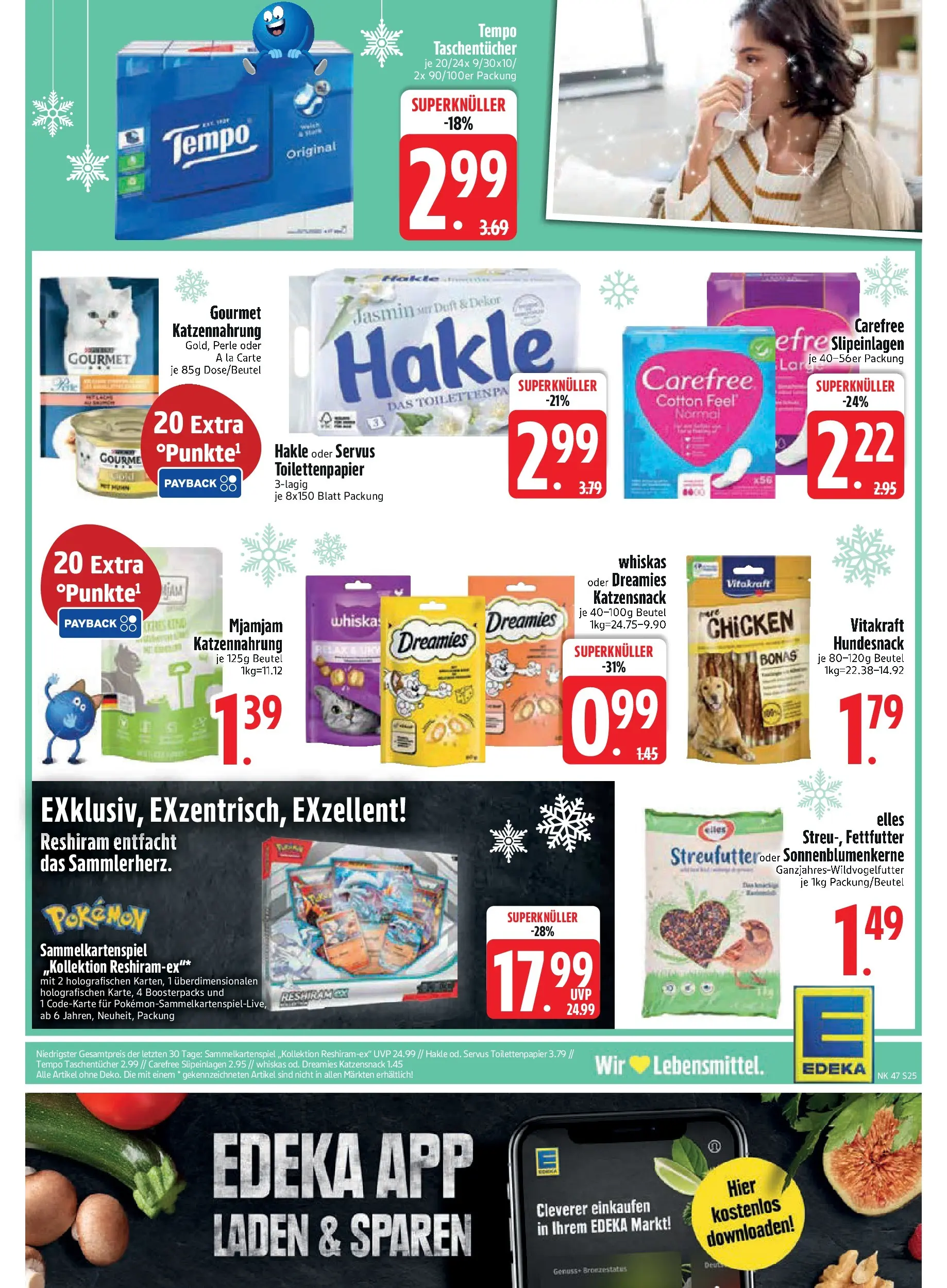 Edeka prospekt Rötz	 (ab 16.11.2025) » Angebote Online | Seite: 25 | Produkte: Tempo, Whiskas, Toilettenpapier