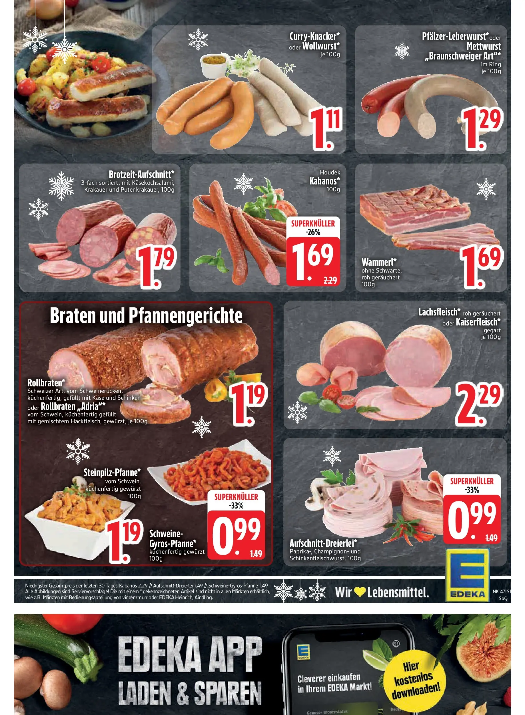 Edeka prospekt Neumarkt St. Veit	 (ab 17.11.2025) » Angebote Online | Seite: 15 | Produkte: Käse, Schinken