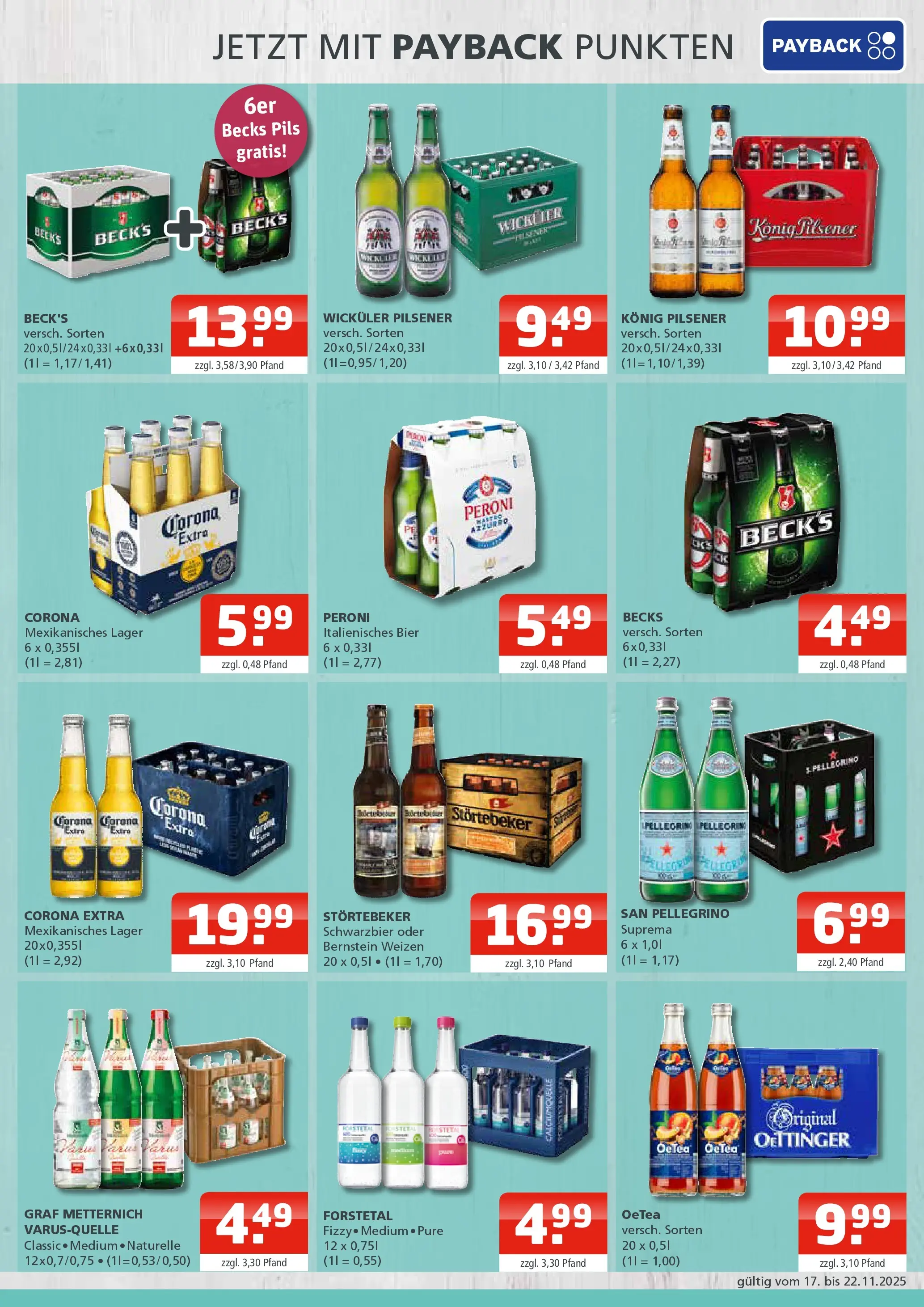 Entdecke - Getränke Oase: Getränkeangebote (ab 16.11.2025) zum Blättern | Seite: 3 | Produkte: Konig pilsener, Bier, Pils, Oettinger