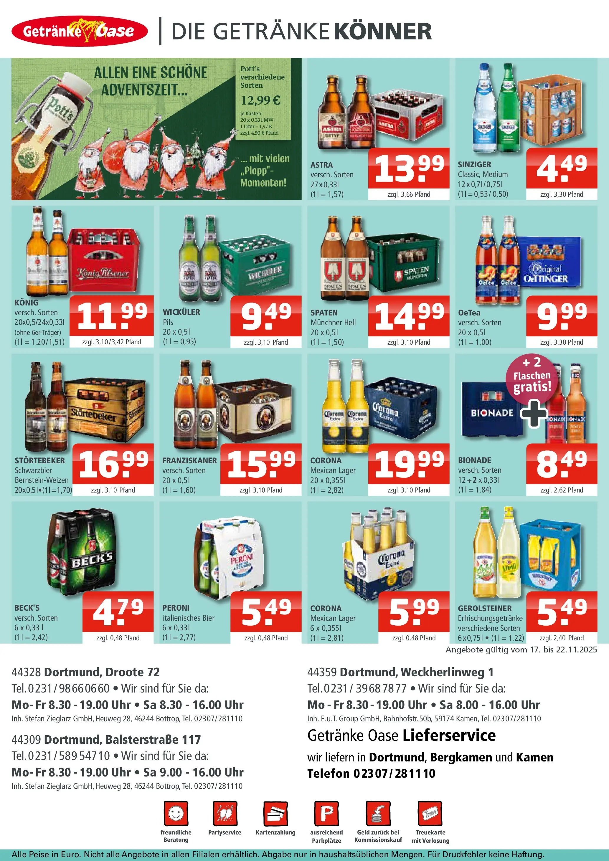 Entdecke - Getränke Oase: Getränkeangebote (ab 16.11.2025) zum Blättern | Seite: 2 | Produkte: Bier, Oettinger, Telefon, Gerolsteiner