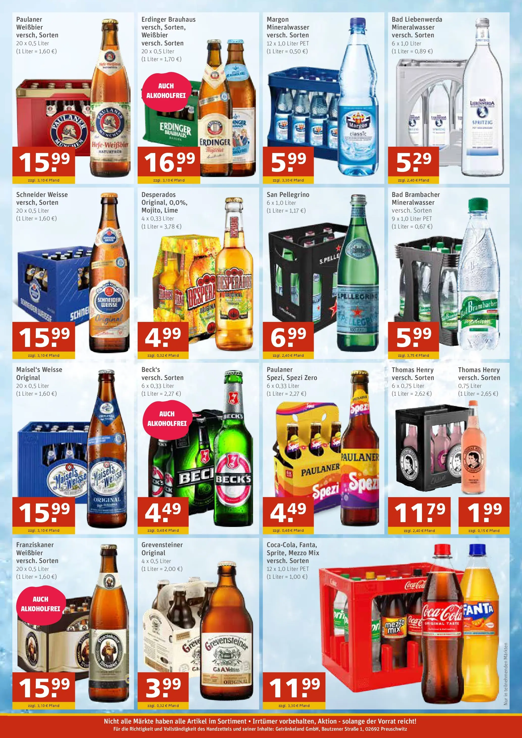 Entdecke - GetränkeLand Mayer: Getränkeangebote (ab 16.11.2025) zum Blättern | Seite: 3 | Produkte: Mezzo mix, Bad, Desperados, Paulaner