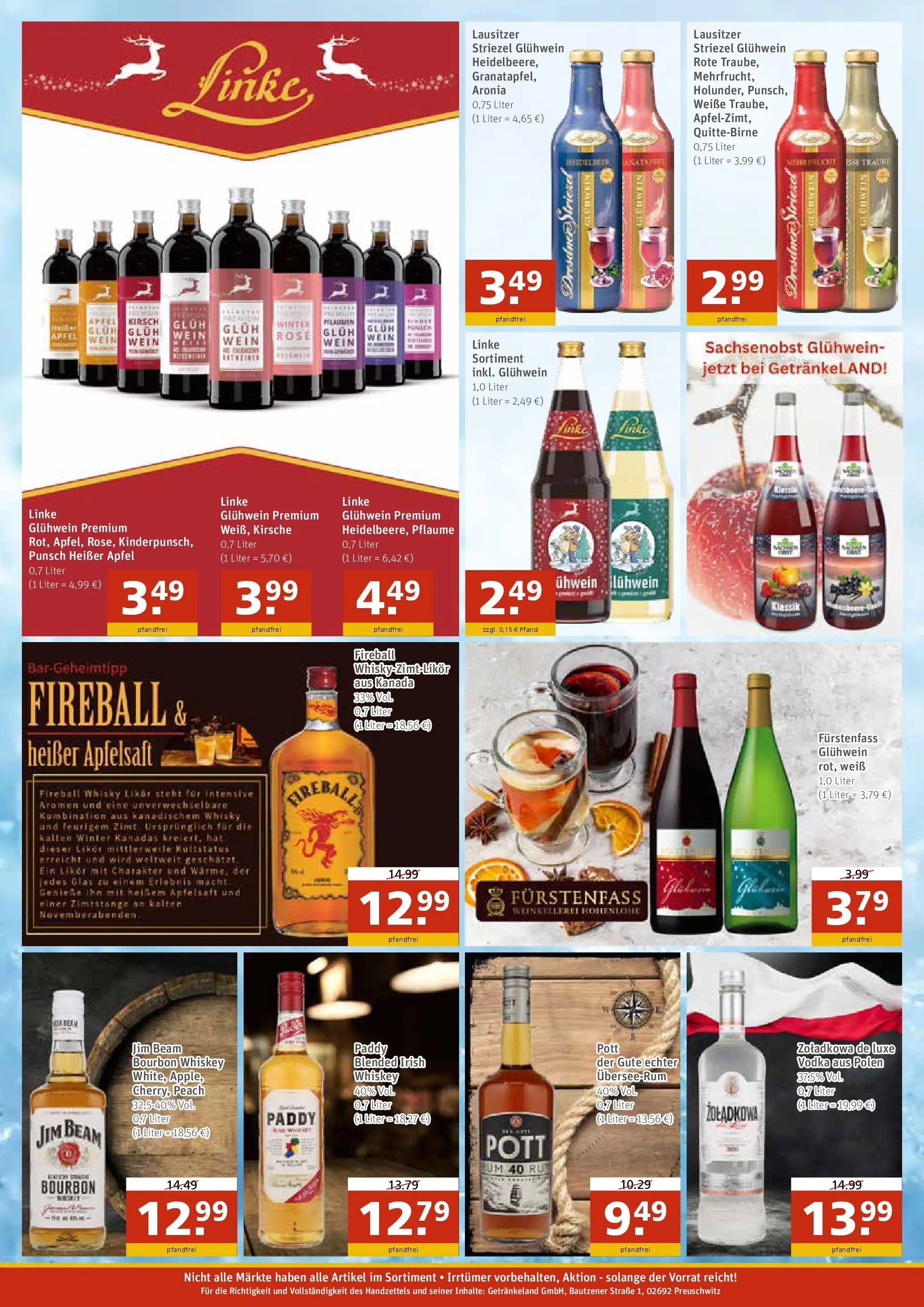 Entdecke - GetränkeLand Mayer: Getränkeangebote (ab 16.11.2025) zum Blättern | Seite: 4 | Produkte: Pflaumen, Rum, Apfelsaft, Wein