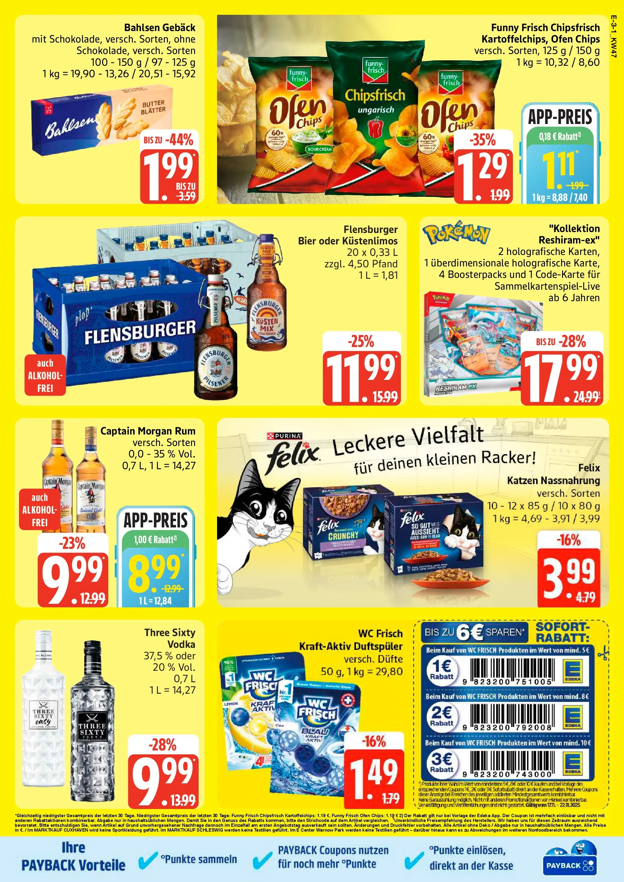 Edeka prospekt Neu Wulmstorf	 (ab 17.11.2025) » Angebote Online | Seite: 3 | Produkte: Rum, Funny frisch, Burger, Flensburger