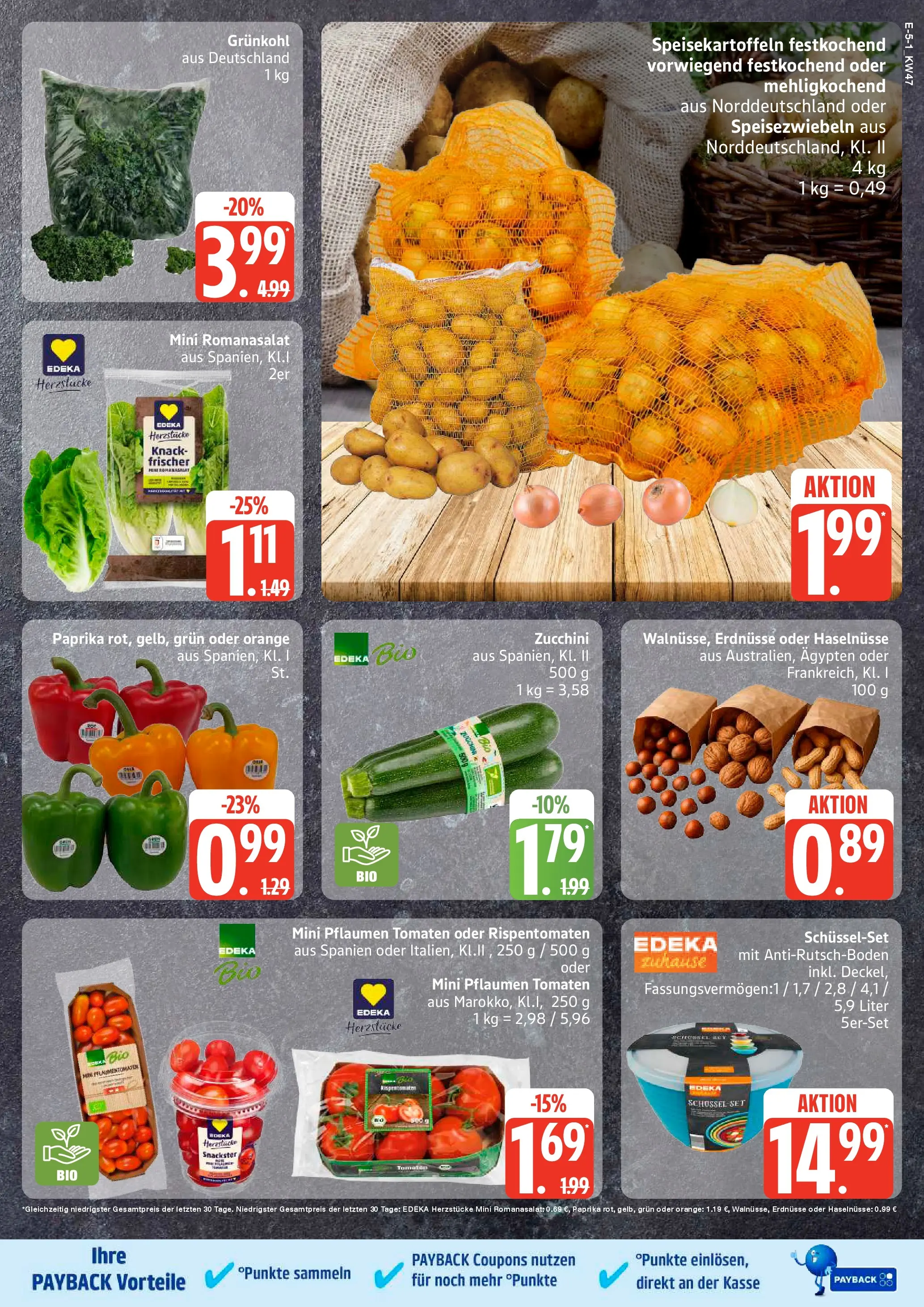Edeka prospekt Neu Wulmstorf	 (ab 17.11.2025) » Angebote Online | Seite: 5 | Produkte: Erdnüsse, Tomaten, Paprika, Zucchini