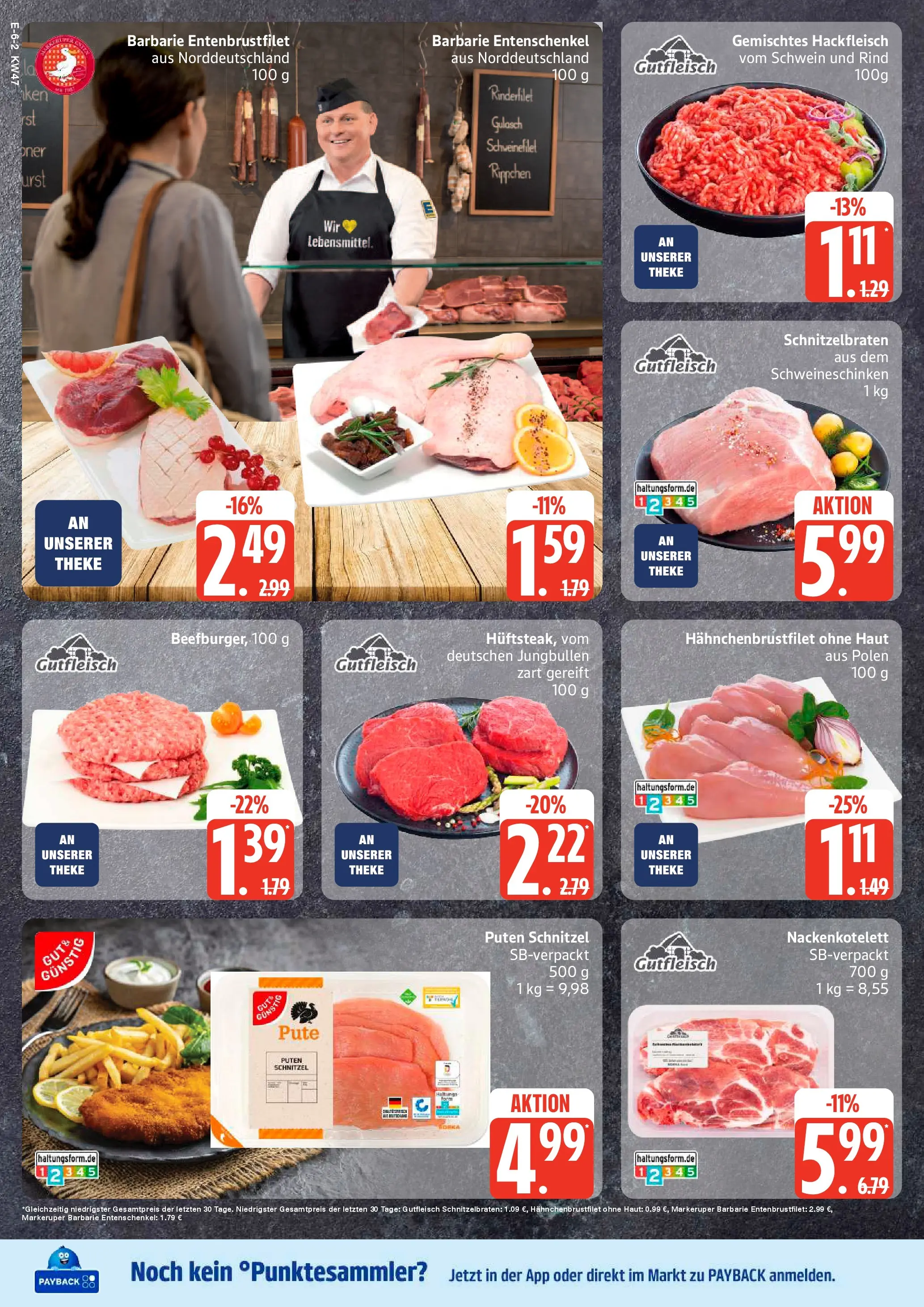 Edeka prospekt Großenwiehe	 (ab 17.11.2025) » Angebote Online | Seite: 8 | Produkte: Theke, Schnitzel, Gulasch, Steak