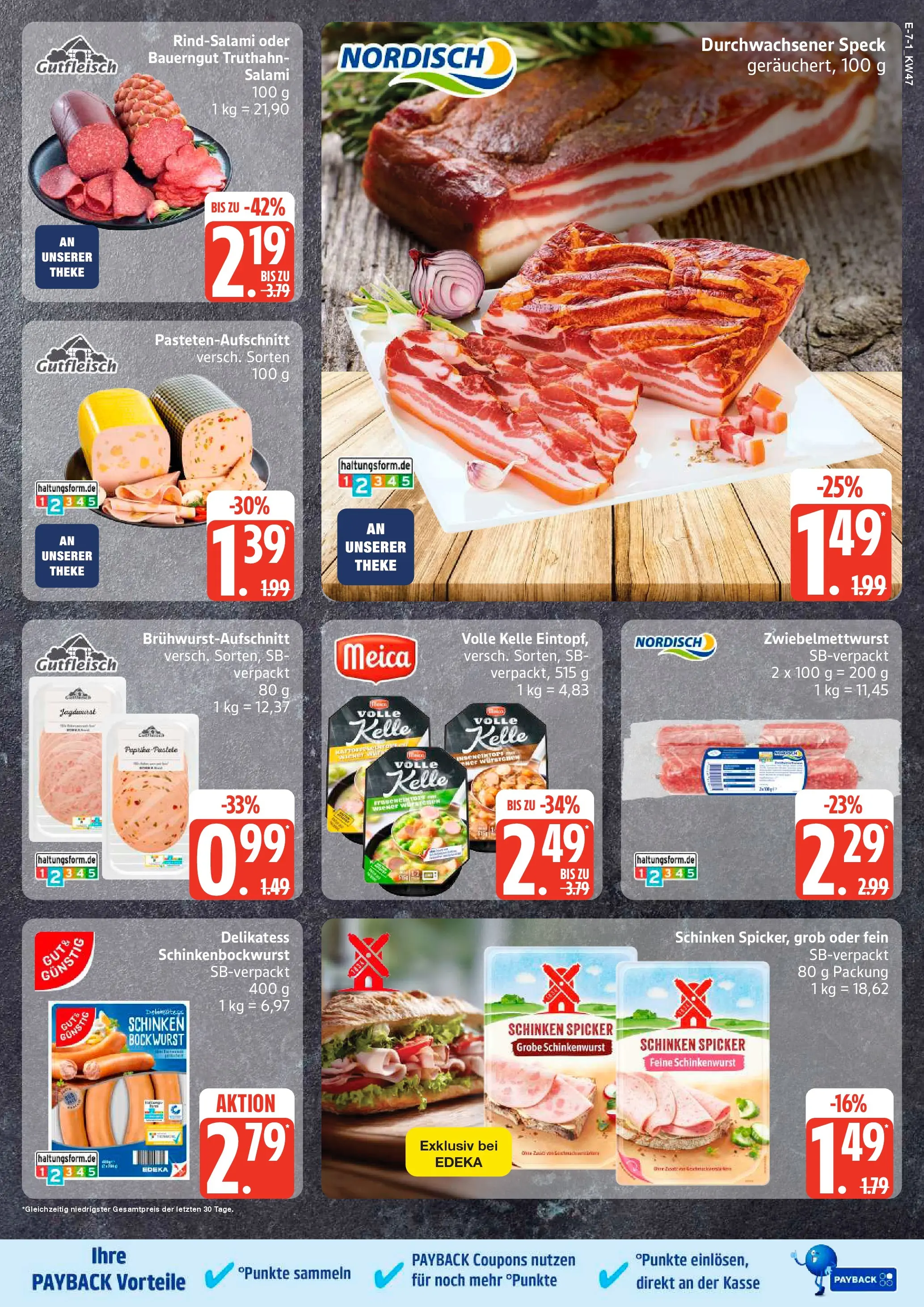 Edeka prospekt Neu Wulmstorf	 (ab 17.11.2025) » Angebote Online | Seite: 9 | Produkte: Bockwurst, Theke, Salami, Schinken