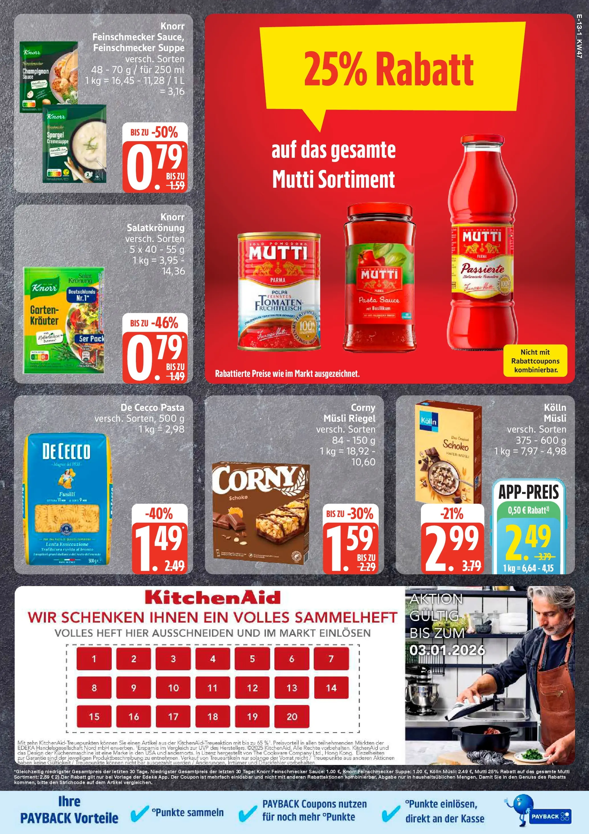 Edeka prospekt Neu Wulmstorf	 (ab 17.11.2025) » Angebote Online | Seite: 17 | Produkte: Musli, Kolln musli, Dressing, Pasta