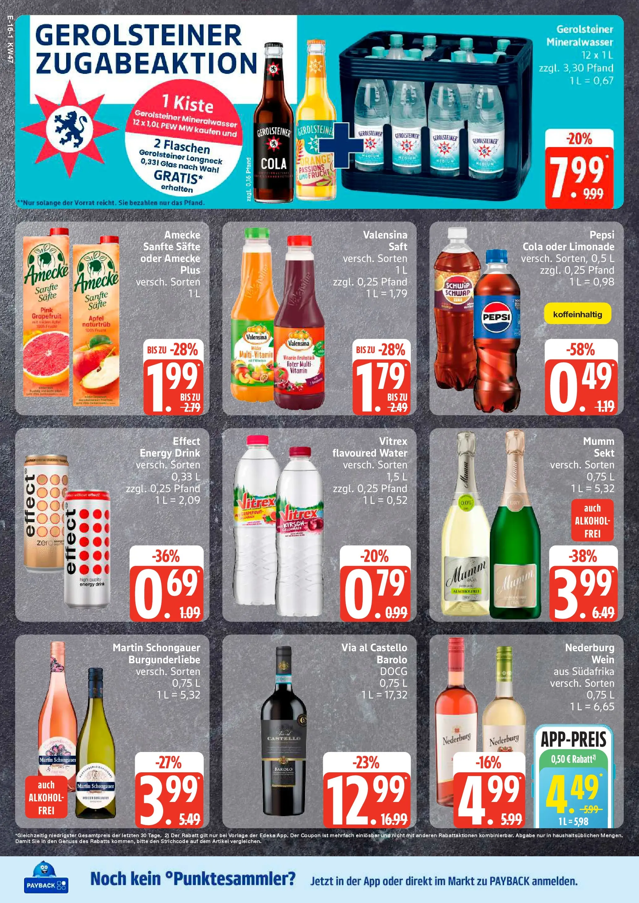 Edeka prospekt Neu Wulmstorf	 (ab 17.11.2025) » Angebote Online | Seite: 22 | Produkte: Cola, Mineralwasser, Grapefruit, Saft