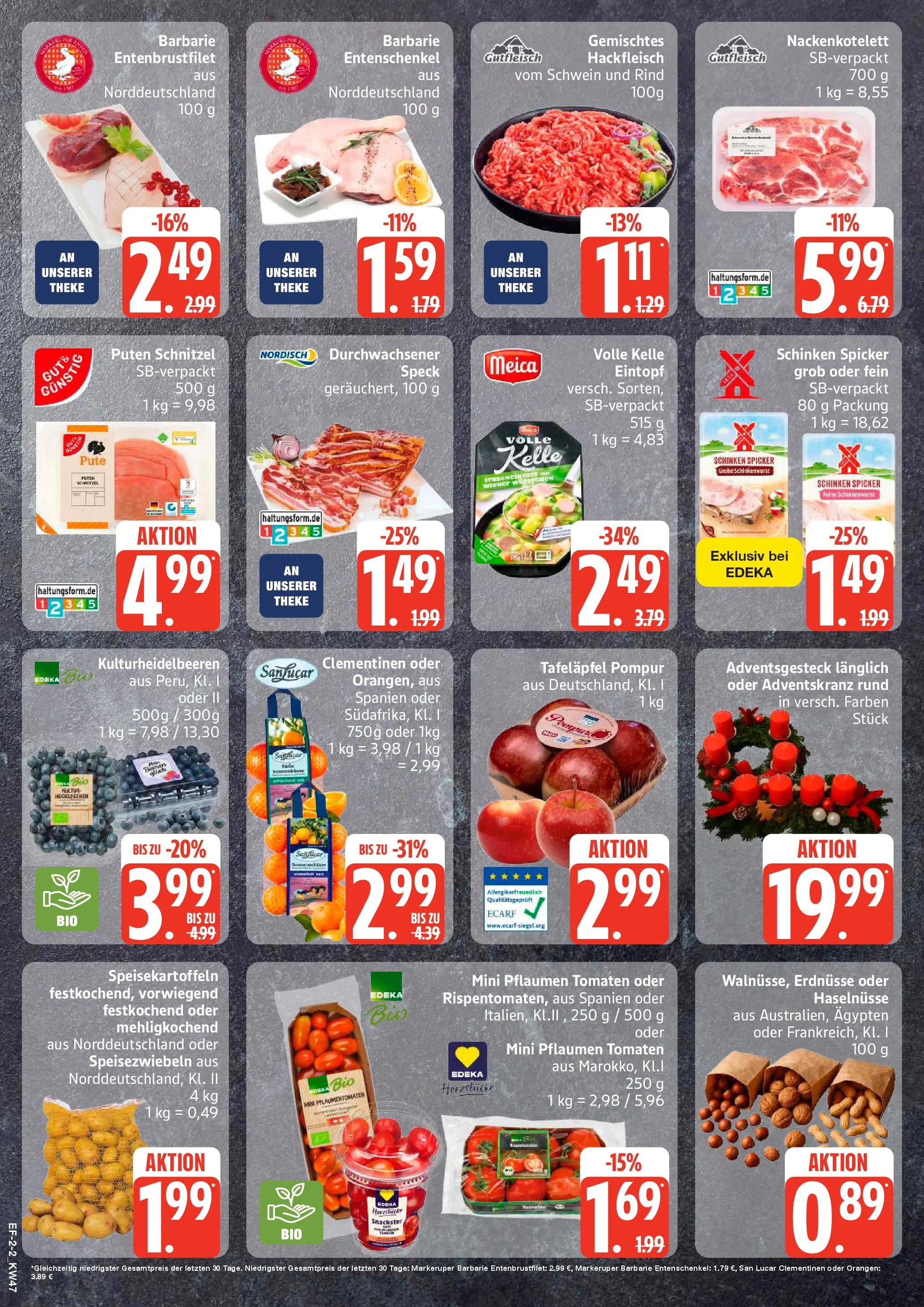 Edeka prospekt Luhnstedt	 (ab 17.11.2025) » Angebote Online | Seite: 2 | Produkte: Pflaumen, Tomaten, Schnitzel, Meica