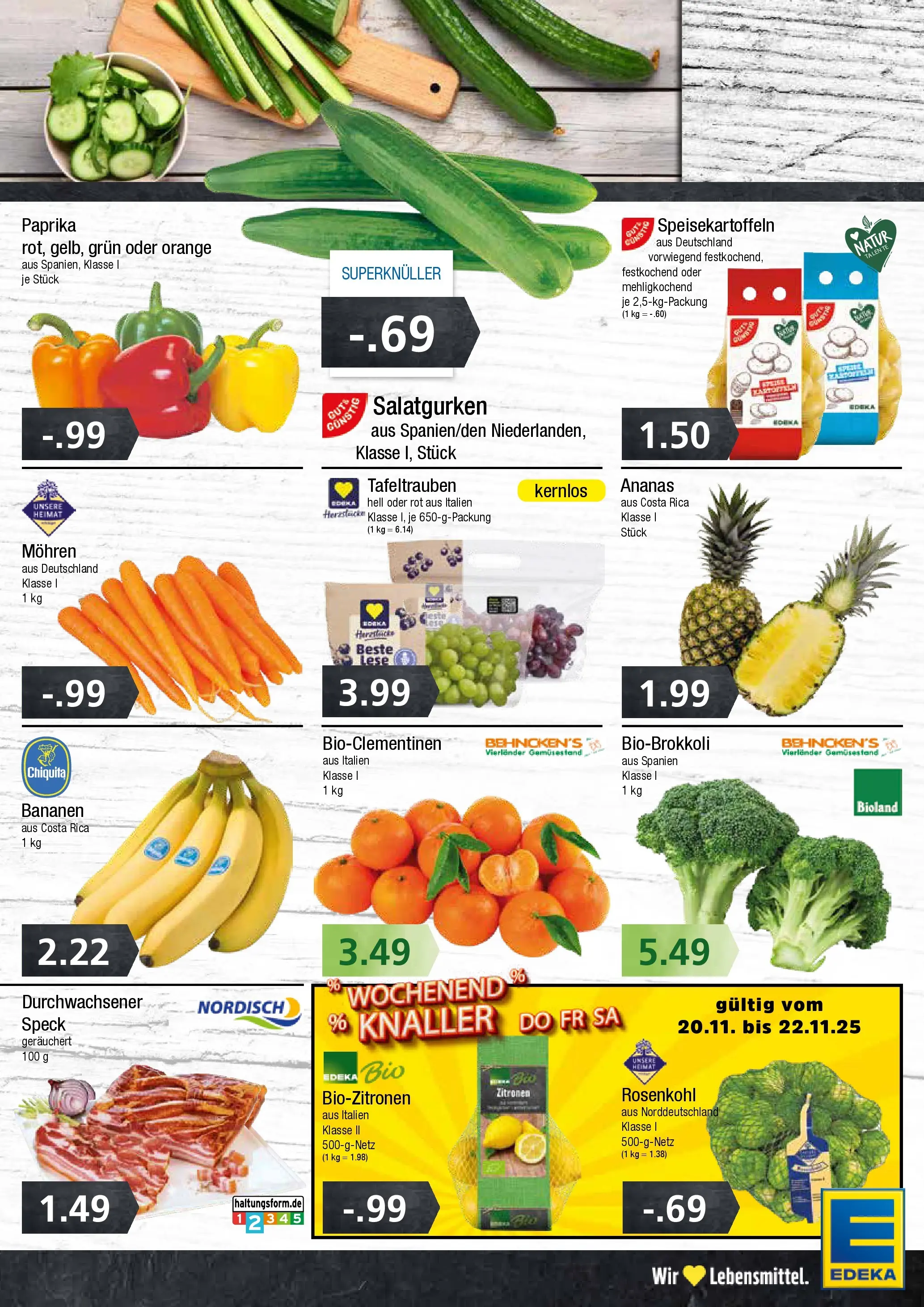 Edeka prospekt Wentorf	 (ab 17.11.2025) » Angebote Online | Seite: 3 | Produkte: Bananen, Ananas, Mohren, Paprika