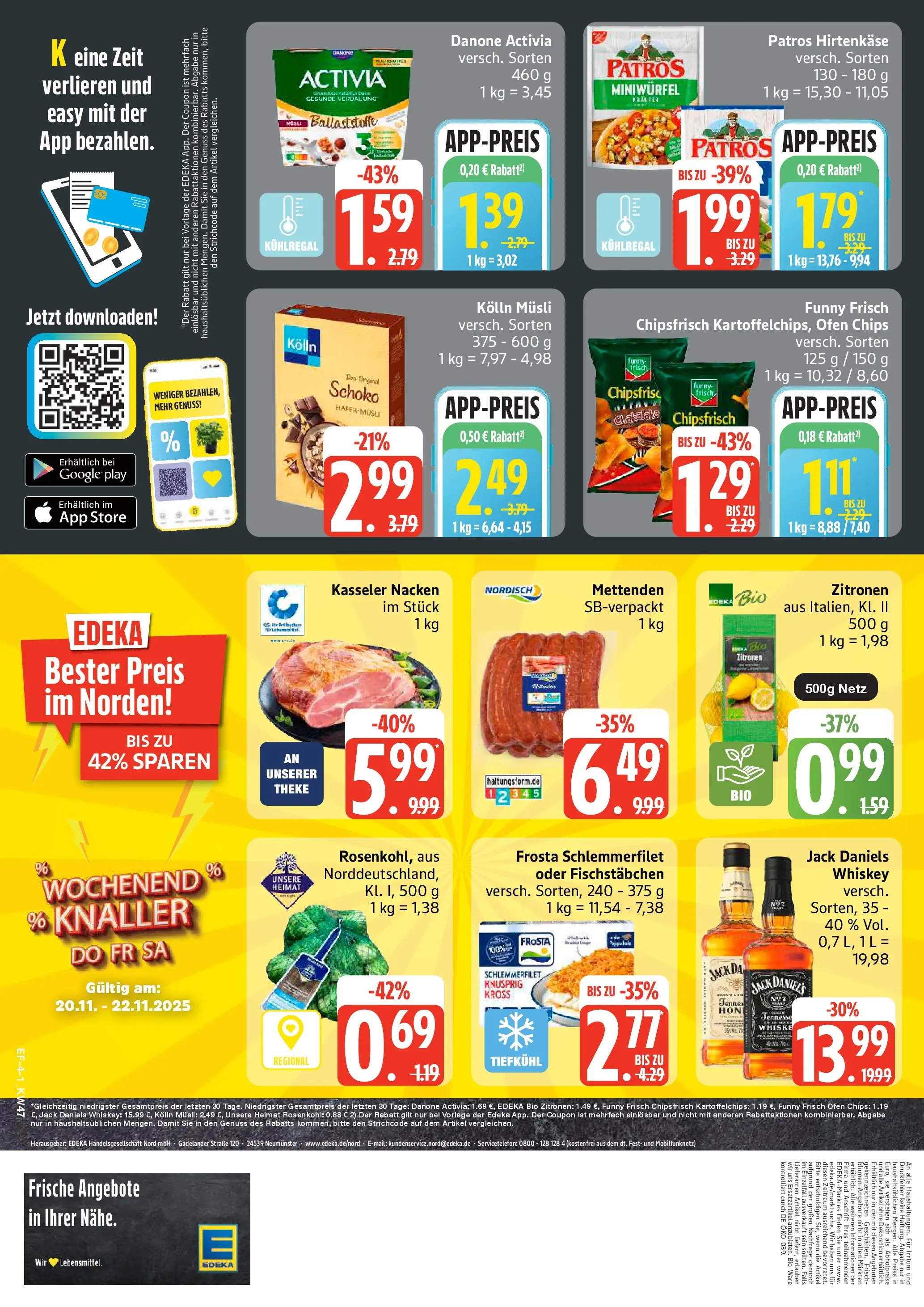 Edeka prospekt Luhnstedt	 (ab 17.11.2025) » Angebote Online | Seite: 4 | Produkte: Activia, Theke, Whiskey, Zitronen