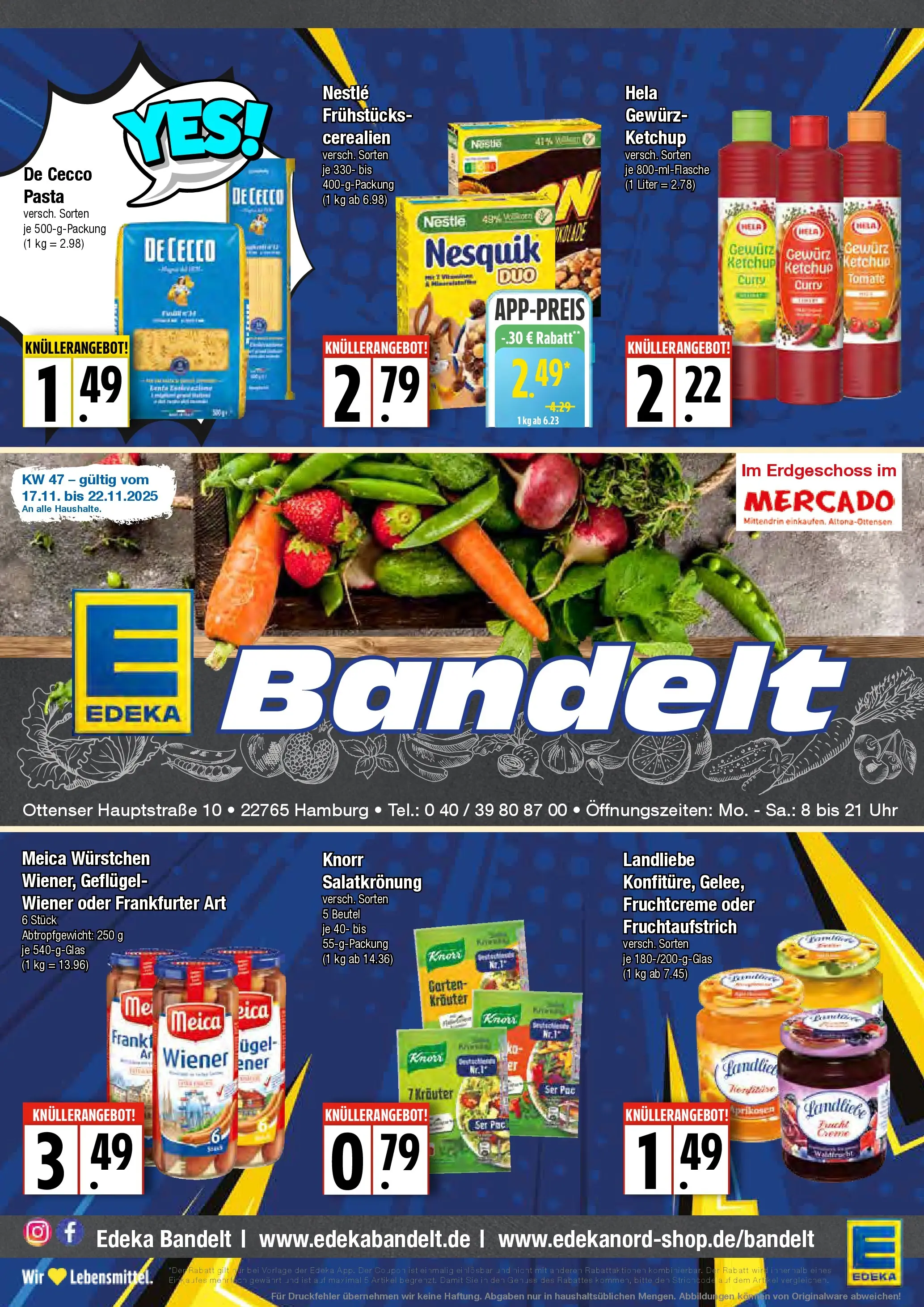 Edeka prospekt Hamburg	 (ab 17.11.2025) » Angebote Online | Seite: 1 | Produkte: Nesquik, Dressing, Pasta, Ketchup
