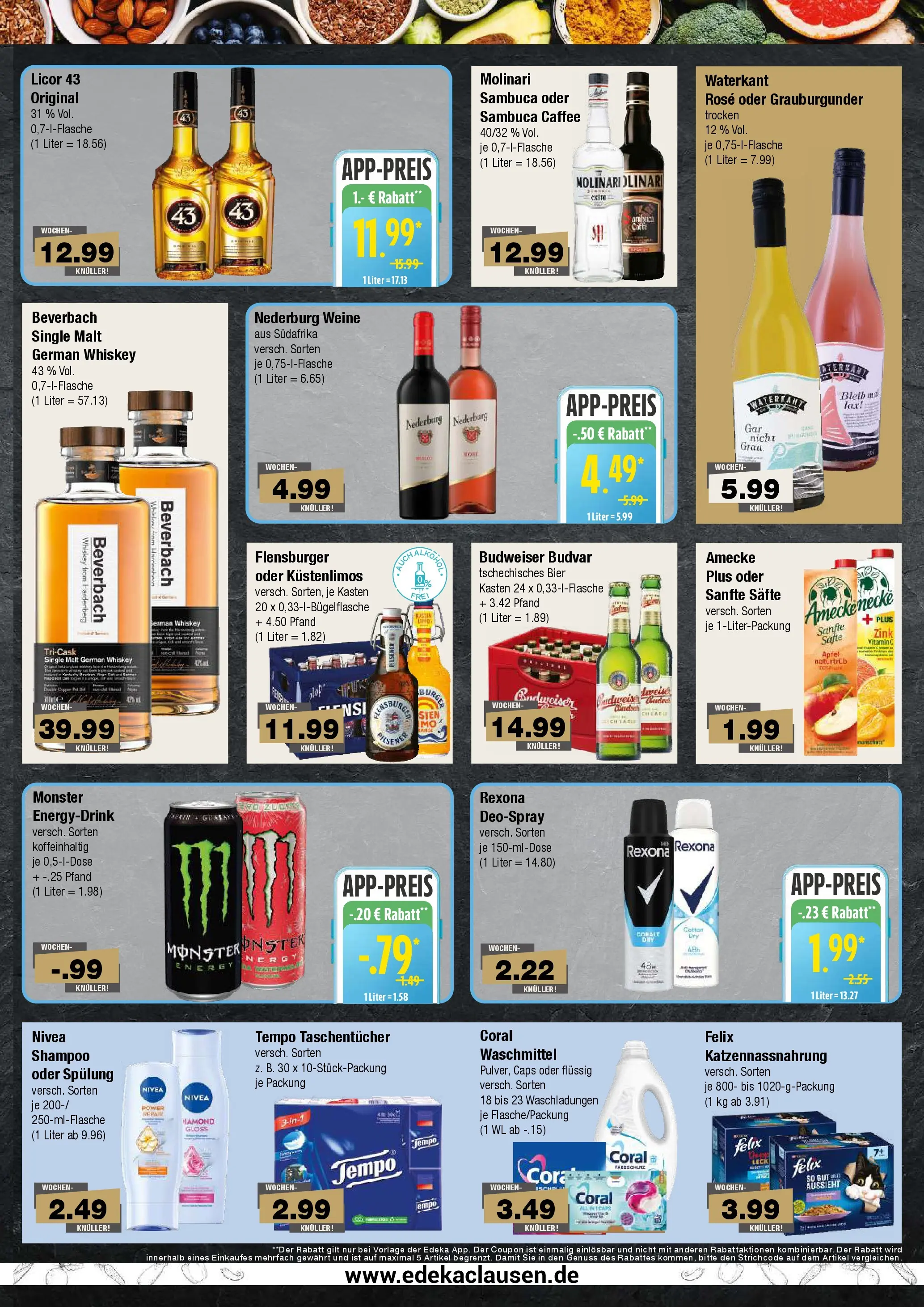Edeka prospekt Hamburg	 (ab 17.11.2025) » Angebote Online | Seite: 7 | Produkte: Coral waschmittel, Sambuca, Flensburger, Monster