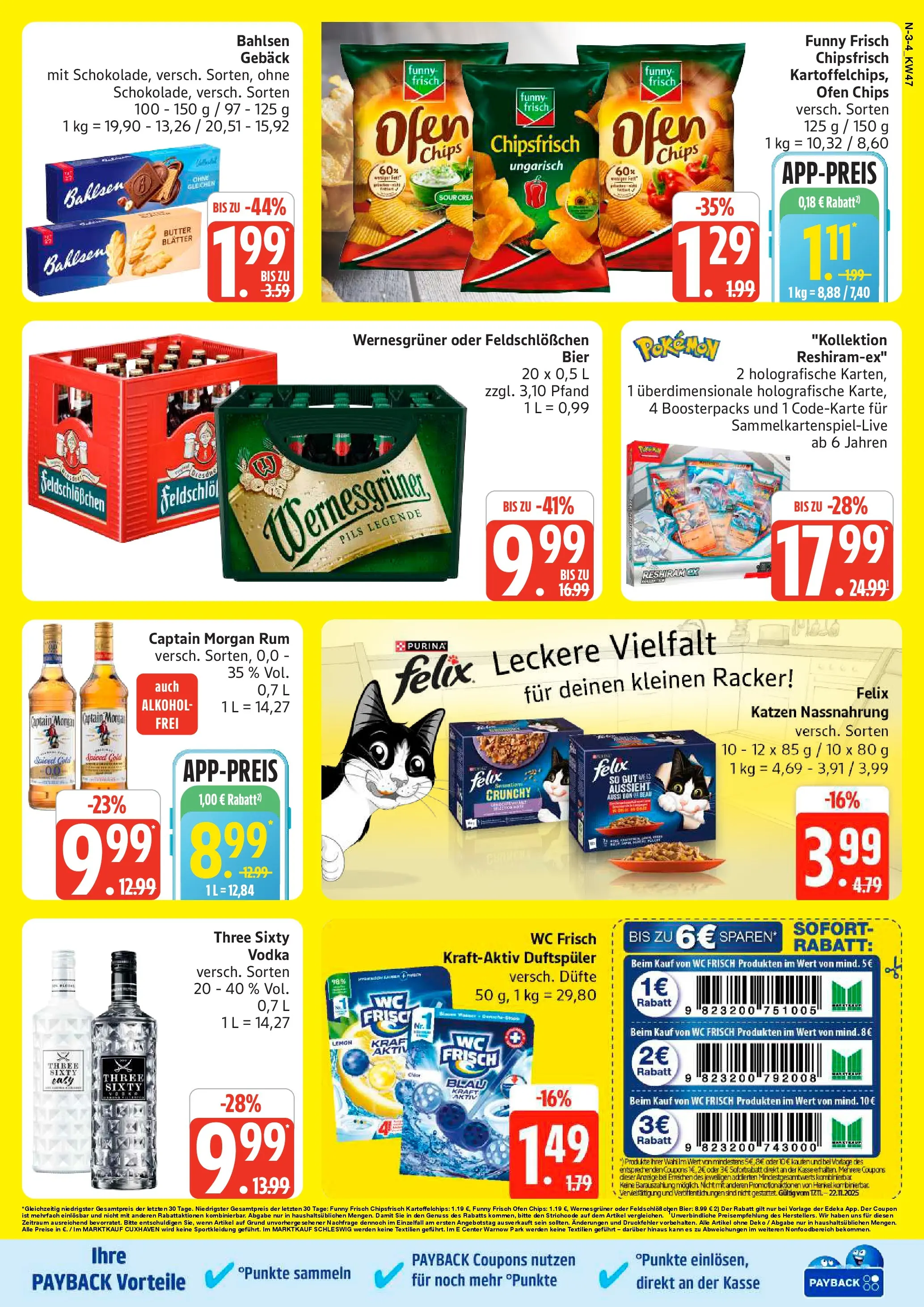 Marktkauf - Marktkauf: Wochenangebote (ab 17.11.2025) » Angebote online | Seite: 3 | Produkte: Butter, Funny frisch, Wc frisch, Chips