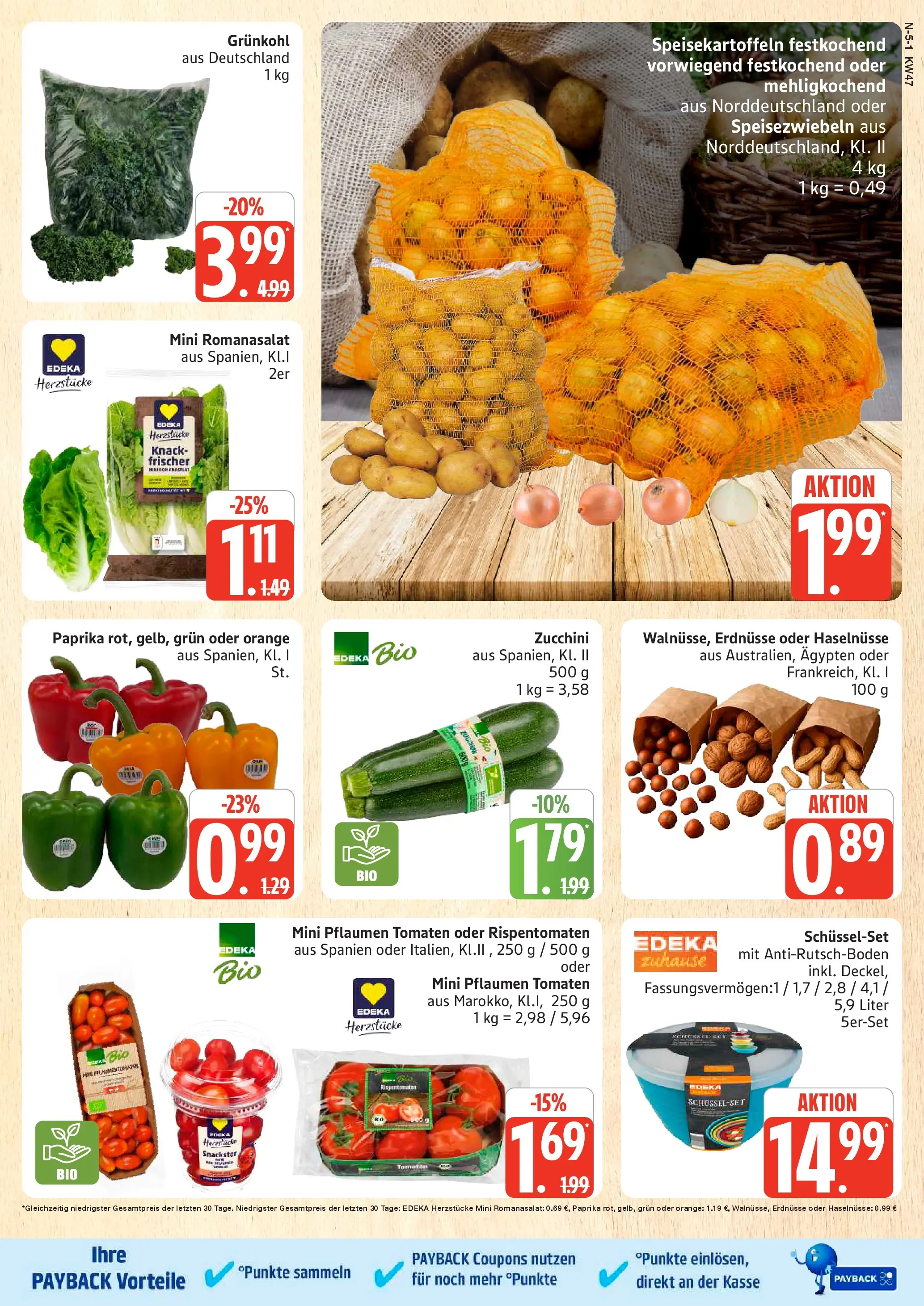 Marktkauf - Marktkauf: Wochenangebote (ab 16.11.2025) » Angebote online | Seite: 5 | Produkte: Erdnüsse, Pflaumen, Paprika, Zucchini