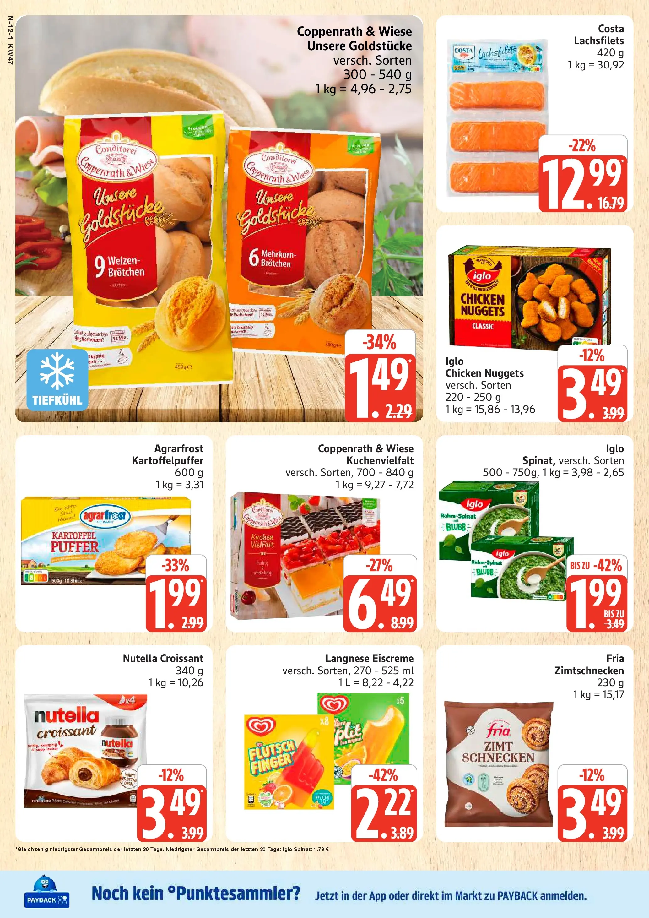 Marktkauf - Marktkauf: Wochenangebote (ab 16.11.2025) » Angebote online | Seite: 12 | Produkte: Langnese, Eiscreme, Croissant, Nutella