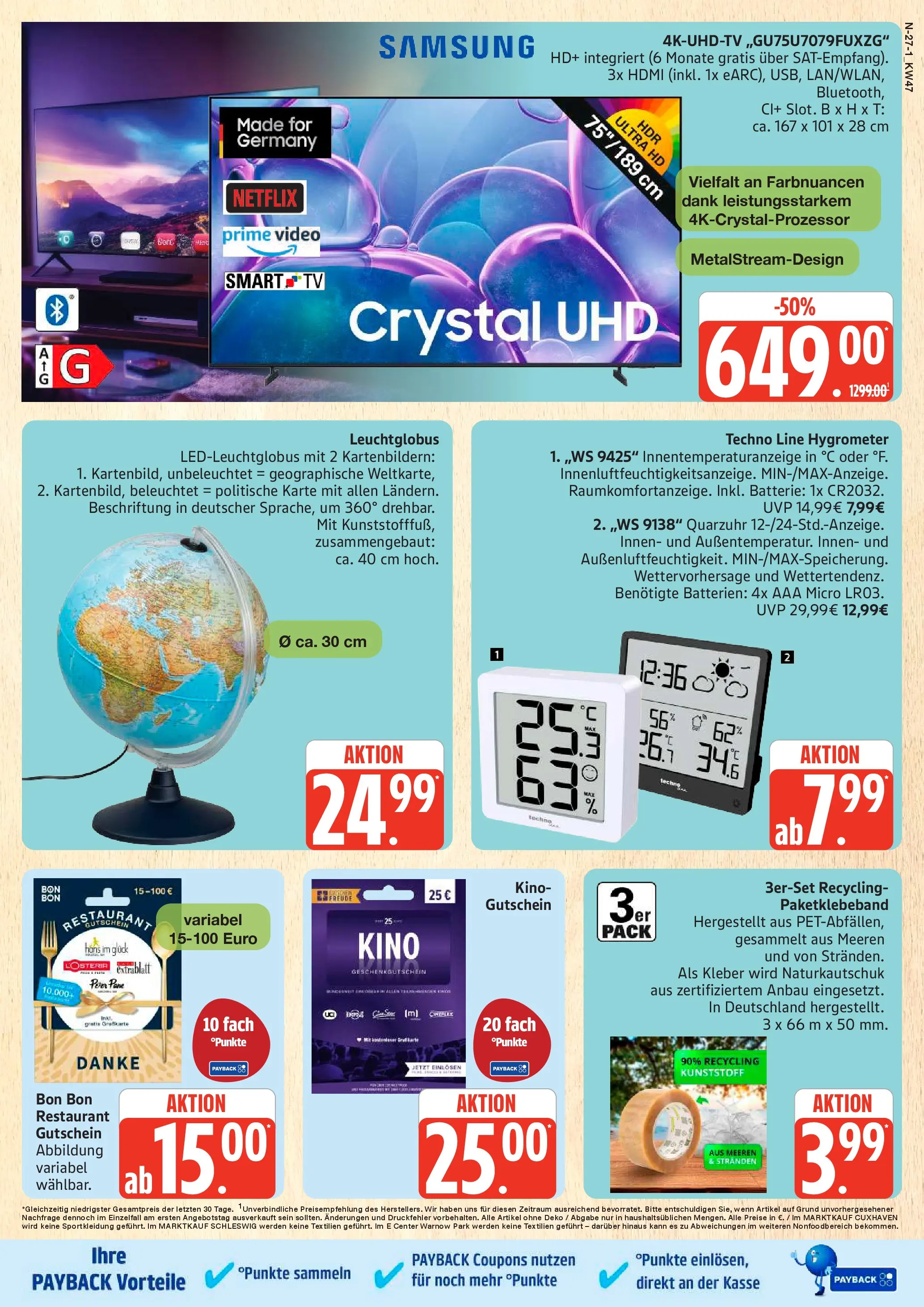 Marktkauf - Marktkauf: Wochenangebote (ab 16.11.2025) » Angebote online | Seite: 27 | Produkte: Batterien, Samsung, Smart TV, Video