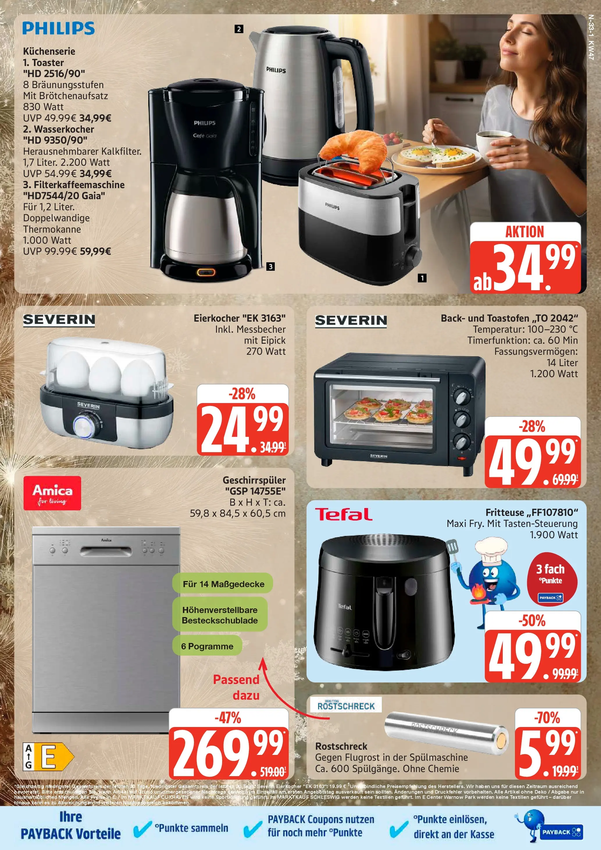 Marktkauf - Marktkauf: Wochenangebote (ab 16.11.2025) » Angebote online | Seite: 33 | Produkte: Philips, Wasserkocher, Toaster, Eierkocher