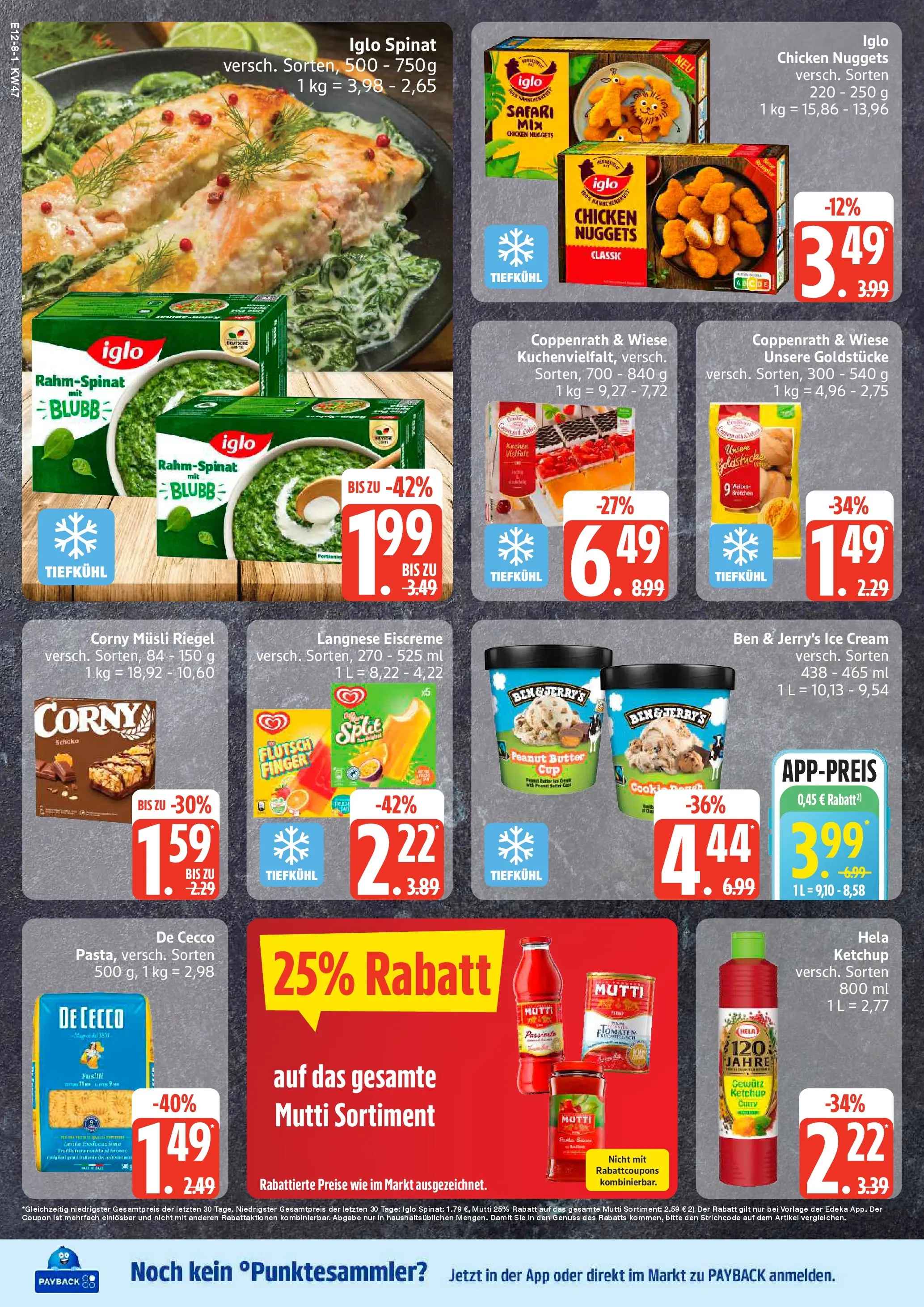 Edeka prospekt Rostock-Gehlsdorf	 (ab 17.11.2025) » Angebote Online | Seite: 12 | Produkte: Iglo, Eiscreme, Pasta, Ketchup