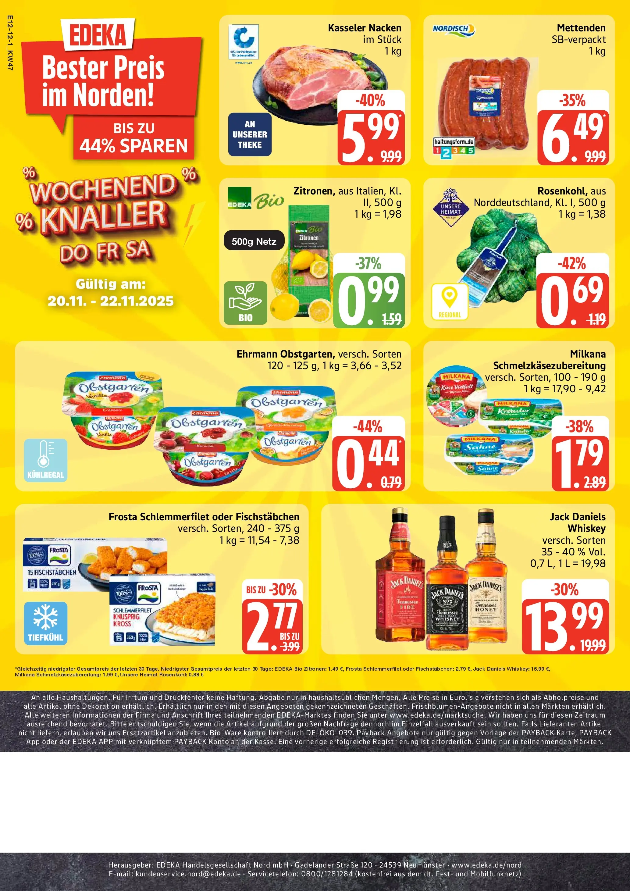 Edeka prospekt Ammersbek	 (ab 17.11.2025) » Angebote Online | Seite: 18 | Produkte: Theke, Milkana, Fischstabchen, Whiskey