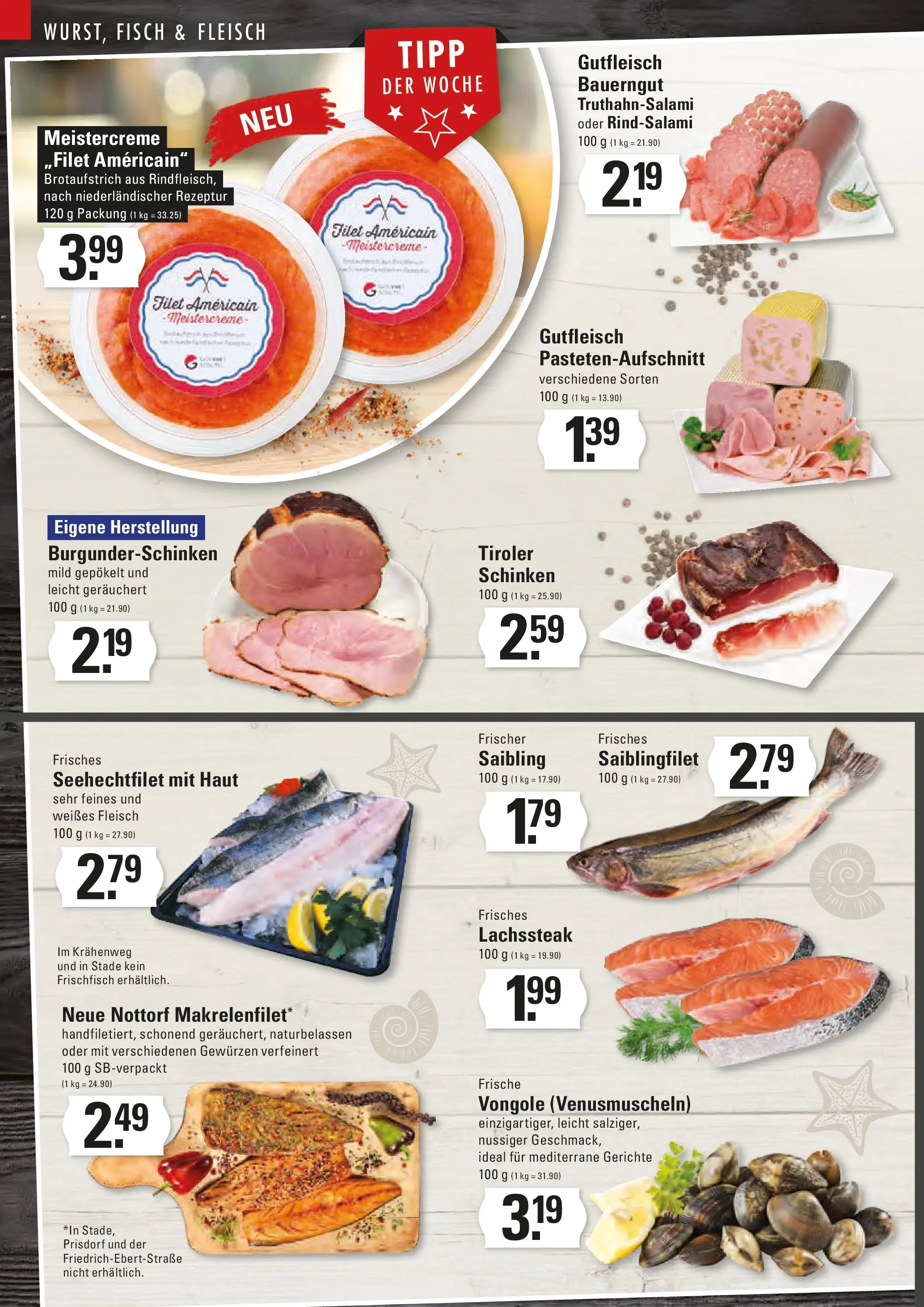 Edeka prospekt Stade	 (ab 17.11.2025) » Angebote Online | Seite: 4 | Produkte: Fisch, Schinken, Steak, Fleisch