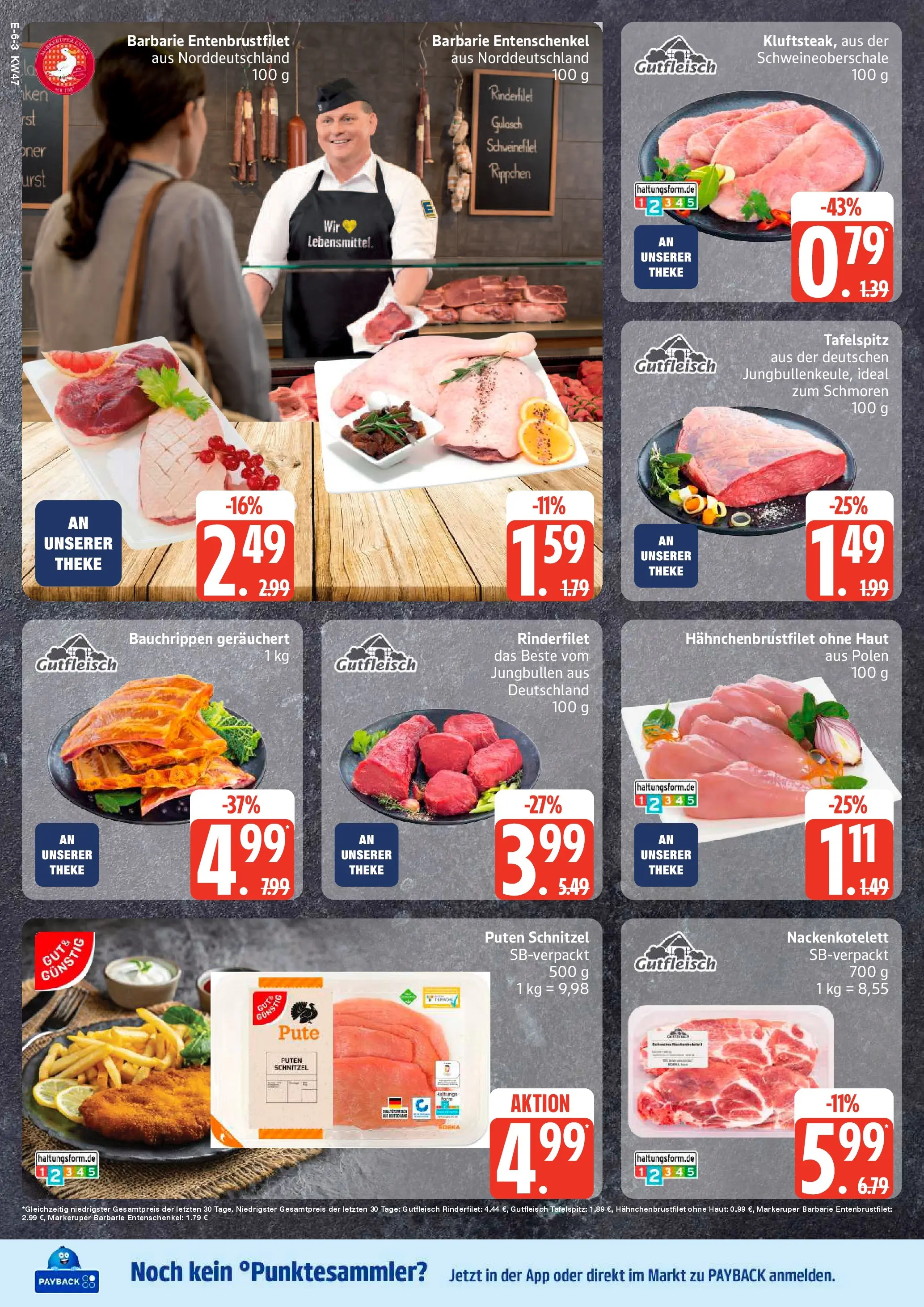 Edeka prospekt Bad Schwartau	 (ab 17.11.2025) » Angebote Online | Seite: 8 | Produkte: Tafelspitz, Theke, Rinderfilet, Steak