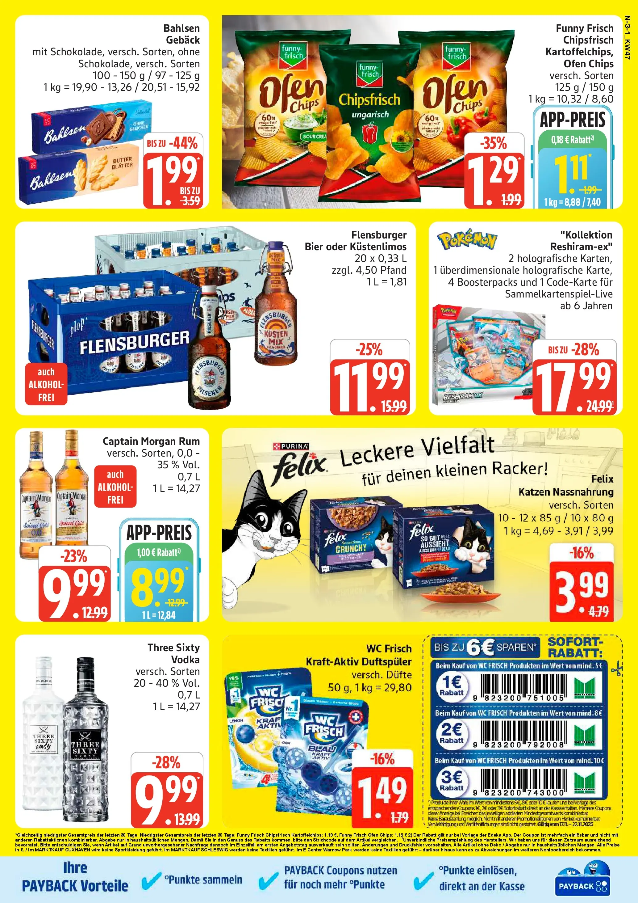 Marktkauf - Marktkauf: Wochenangebote (ab 16.11.2025) » Angebote online | Seite: 3 | Produkte: Ofen, Flensburger, Wc frisch, Captain morgan