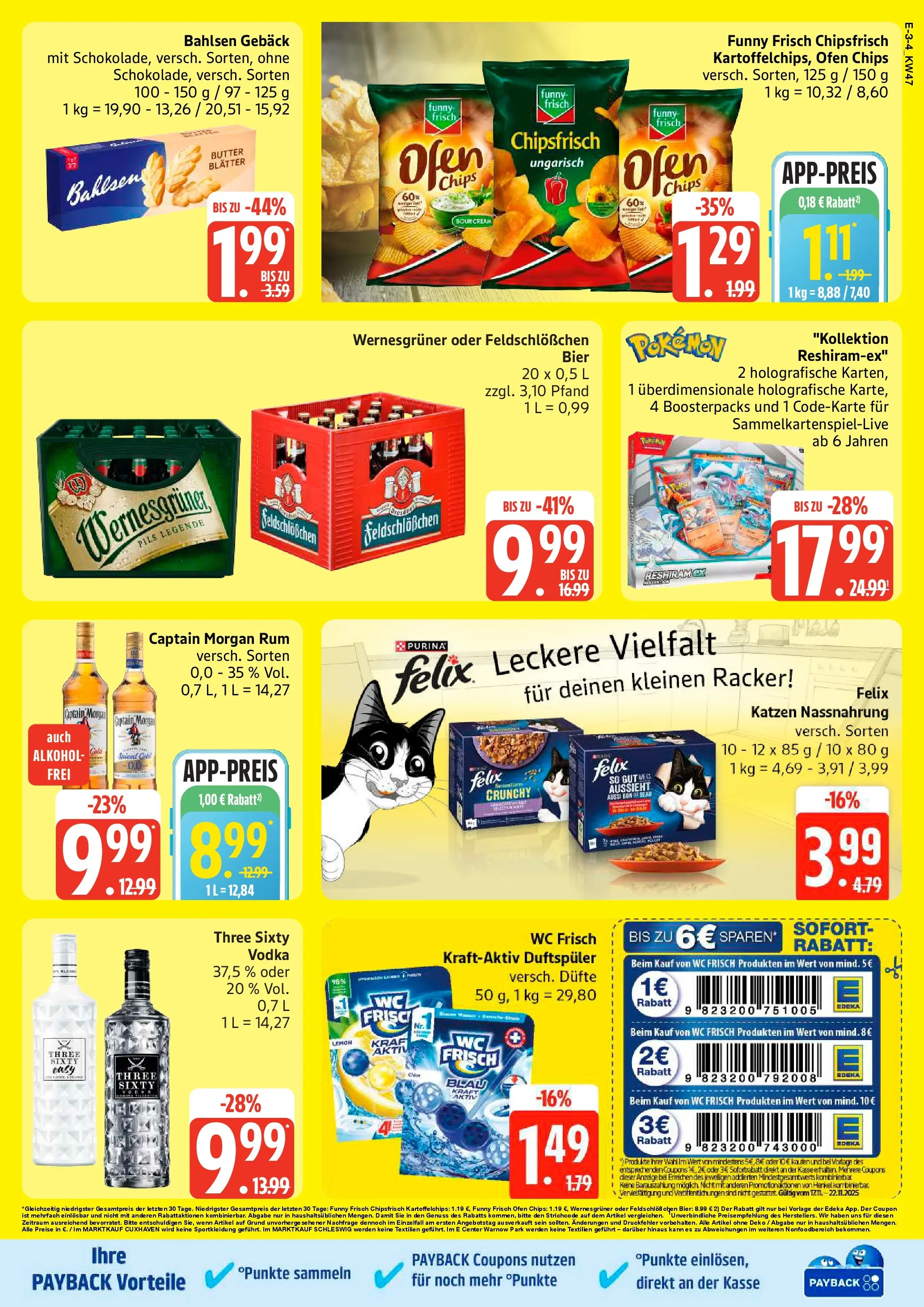 Edeka prospekt Rostock	 (ab 17.11.2025) » Angebote Online | Seite: 3 | Produkte: Funny frisch, Pils, Wc frisch, Chips
