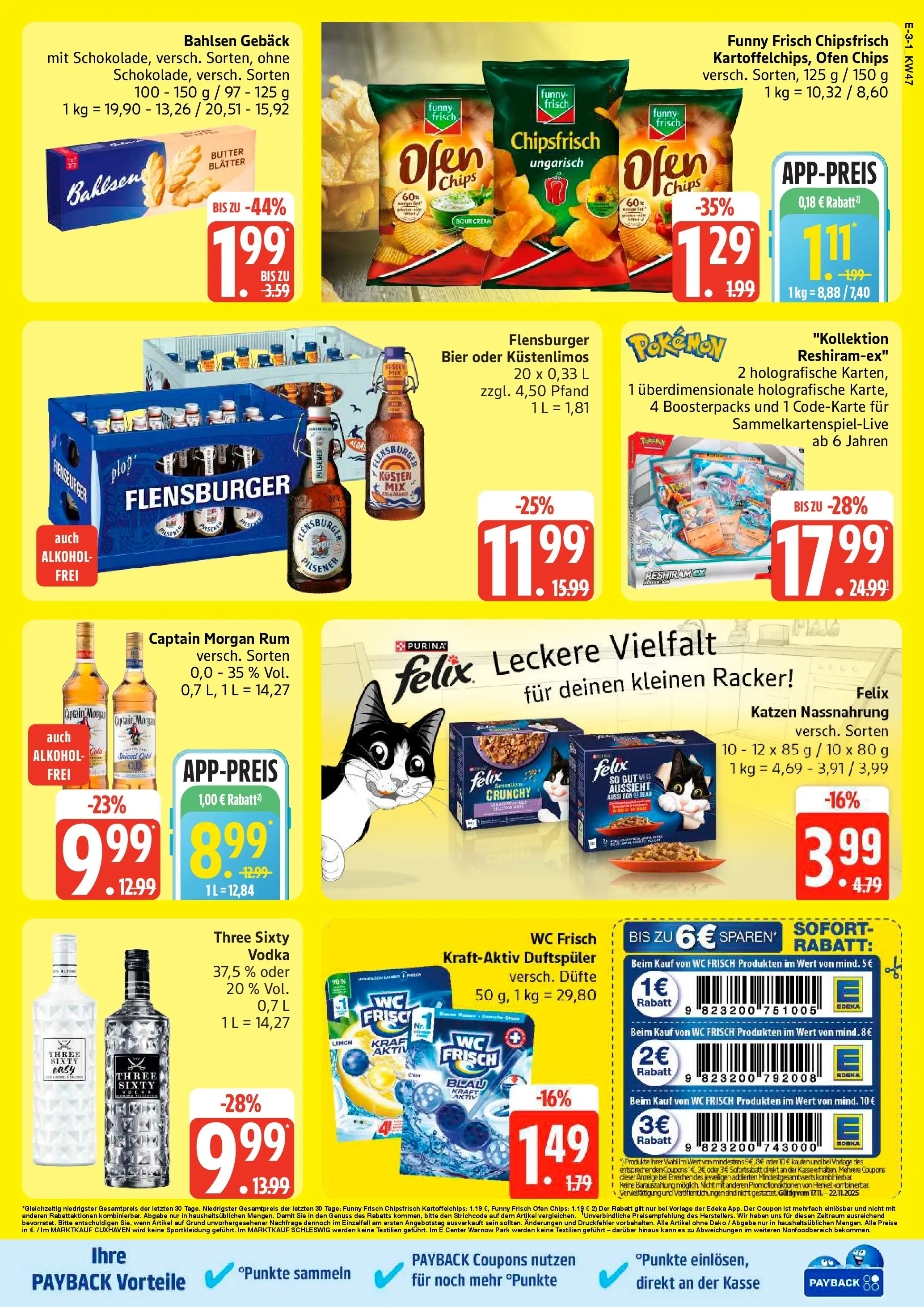 Edeka prospekt Elmshorn	 (ab 17.11.2025) » Angebote Online | Seite: 3 | Produkte: Ofen, Funny frisch, Flensburger, Captain morgan