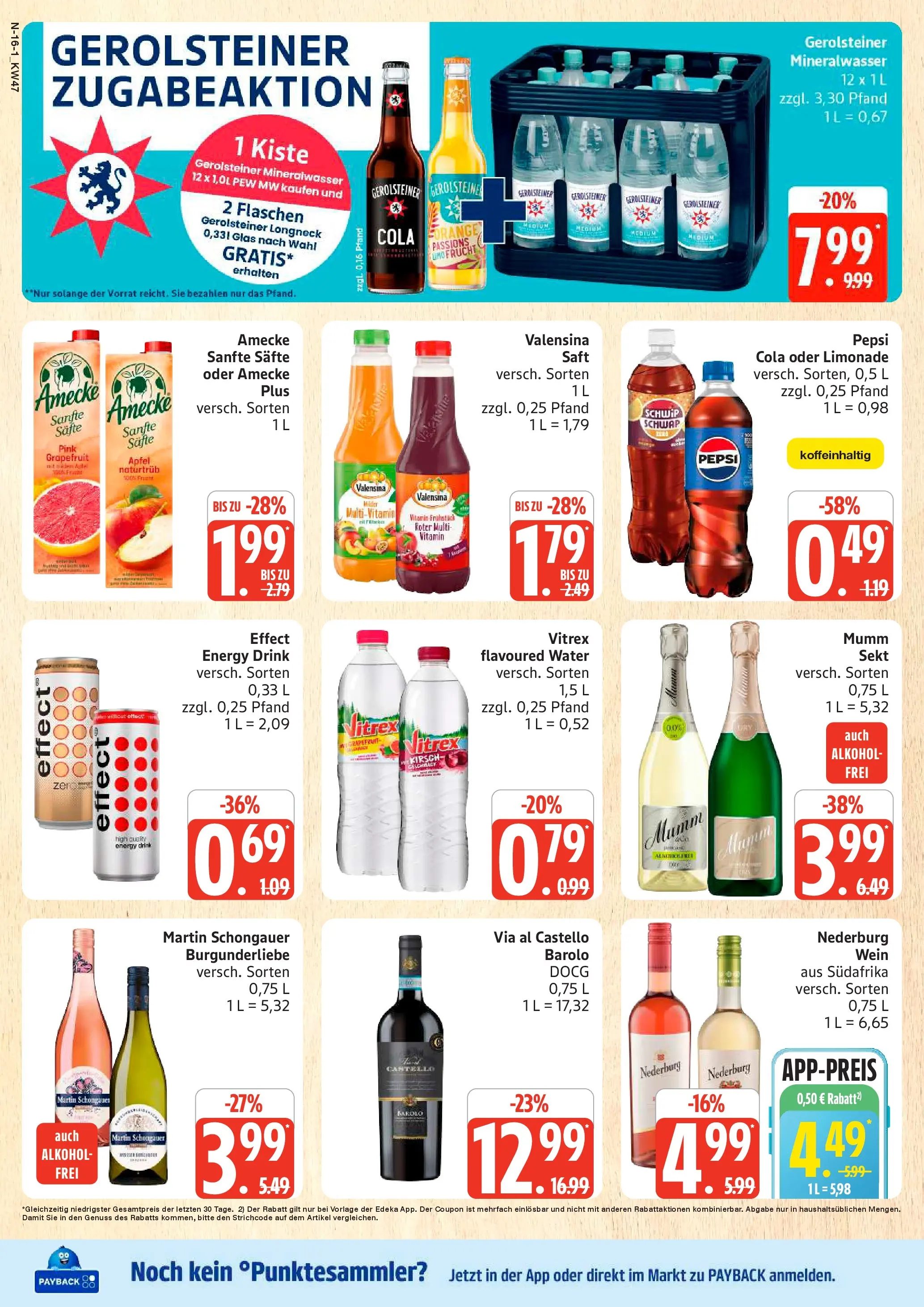 Marktkauf - Marktkauf: Wochenangebote (ab 16.11.2025) » Angebote online | Seite: 16 | Produkte: Sekt, Limonade, Mineralwasser, Valensina