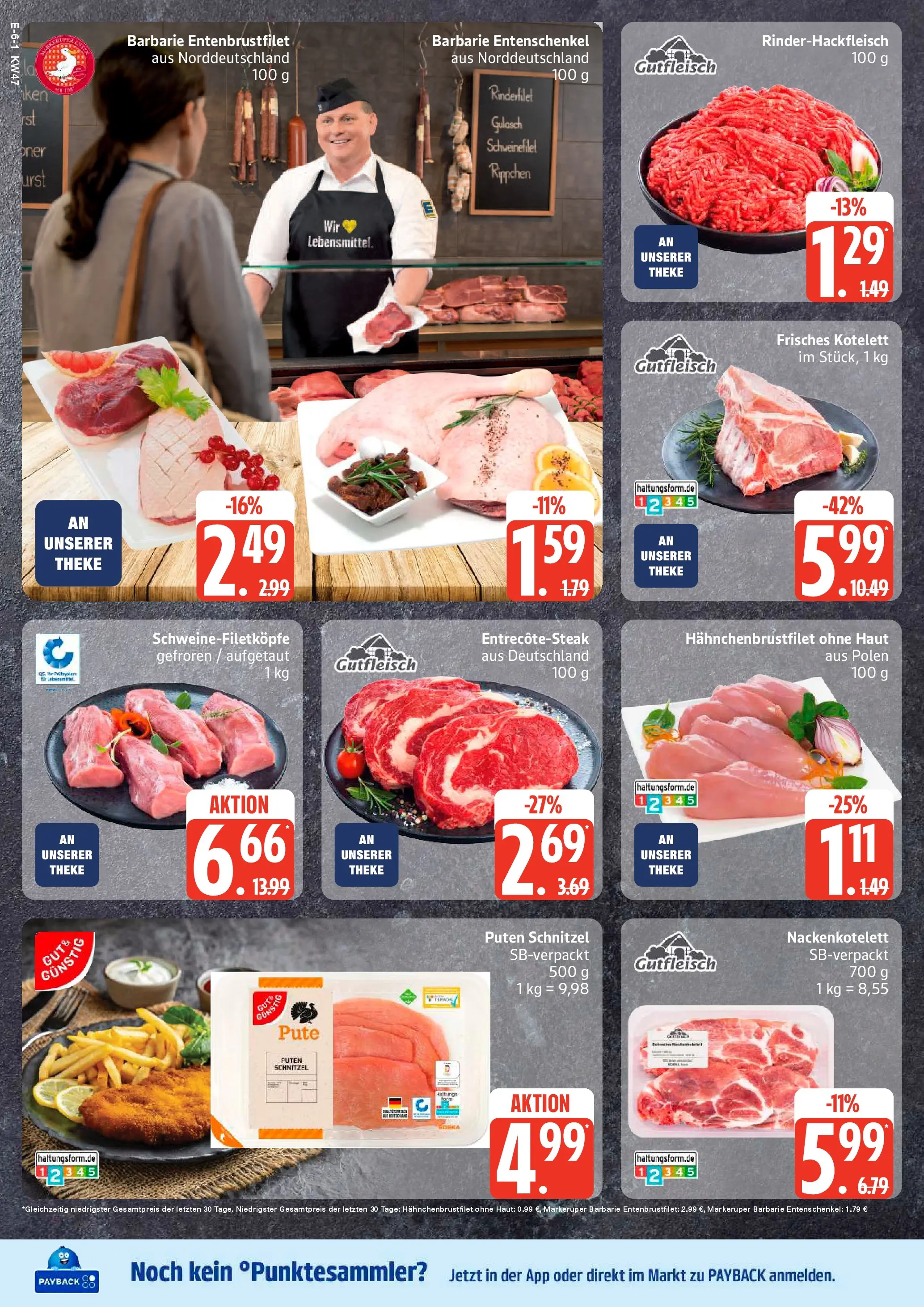 Edeka prospekt Tostedt	 (ab 17.11.2025) » Angebote Online | Seite: 8 | Produkte: Pute, Theke, Entrecote, Schnitzel